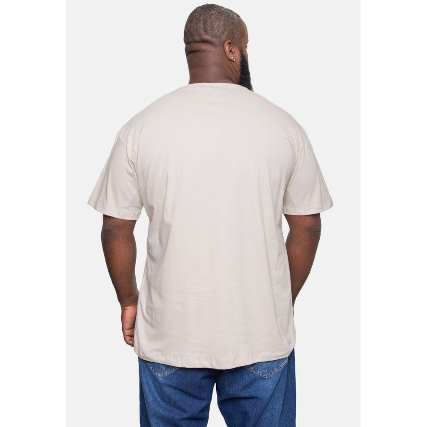 Camiseta Fatal Fashion Basic Plus Size Masculina Areia - Fatal - Masculino - Foto 1