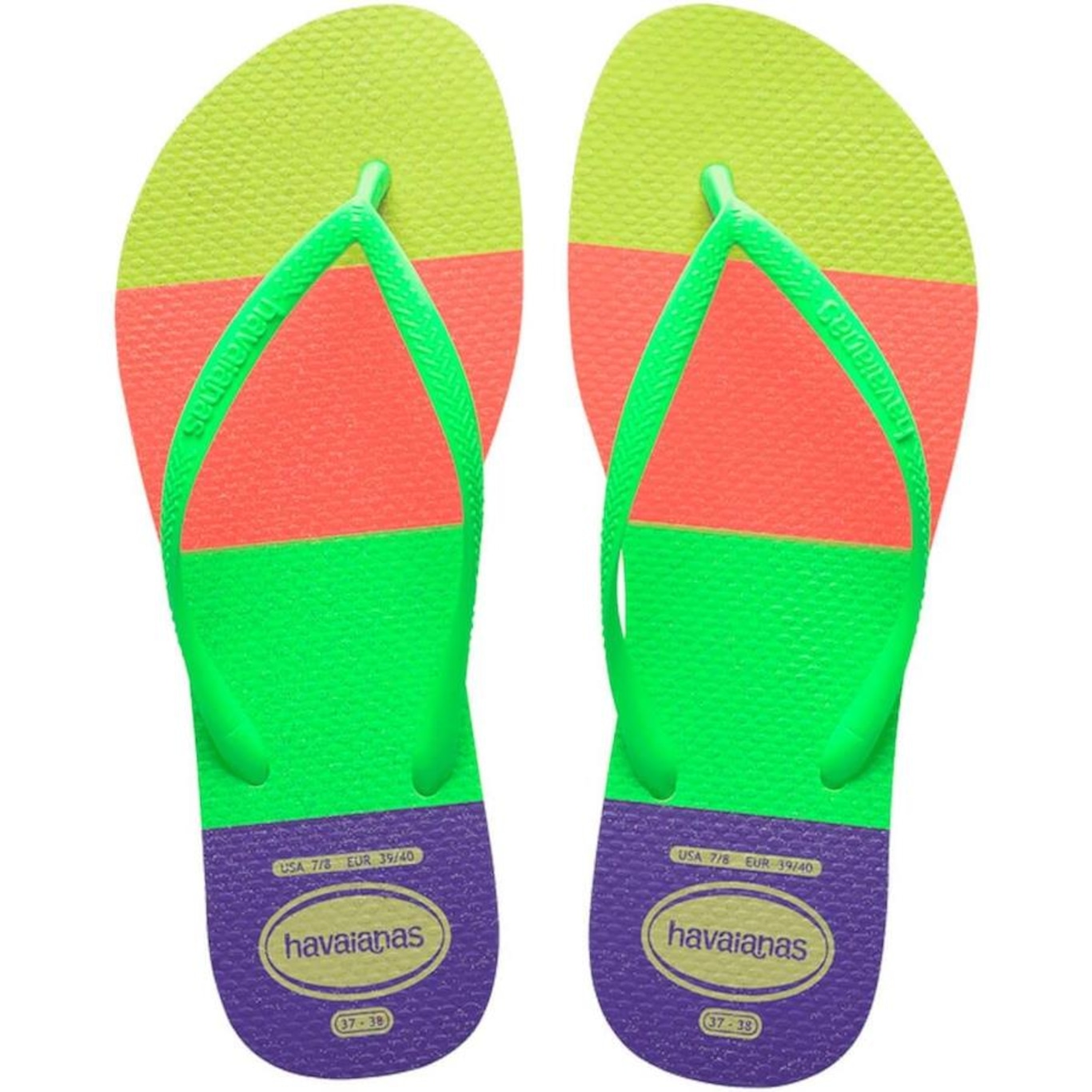 Chinelo Havaianas Slim Neon Glow - Feminino - Foto 1