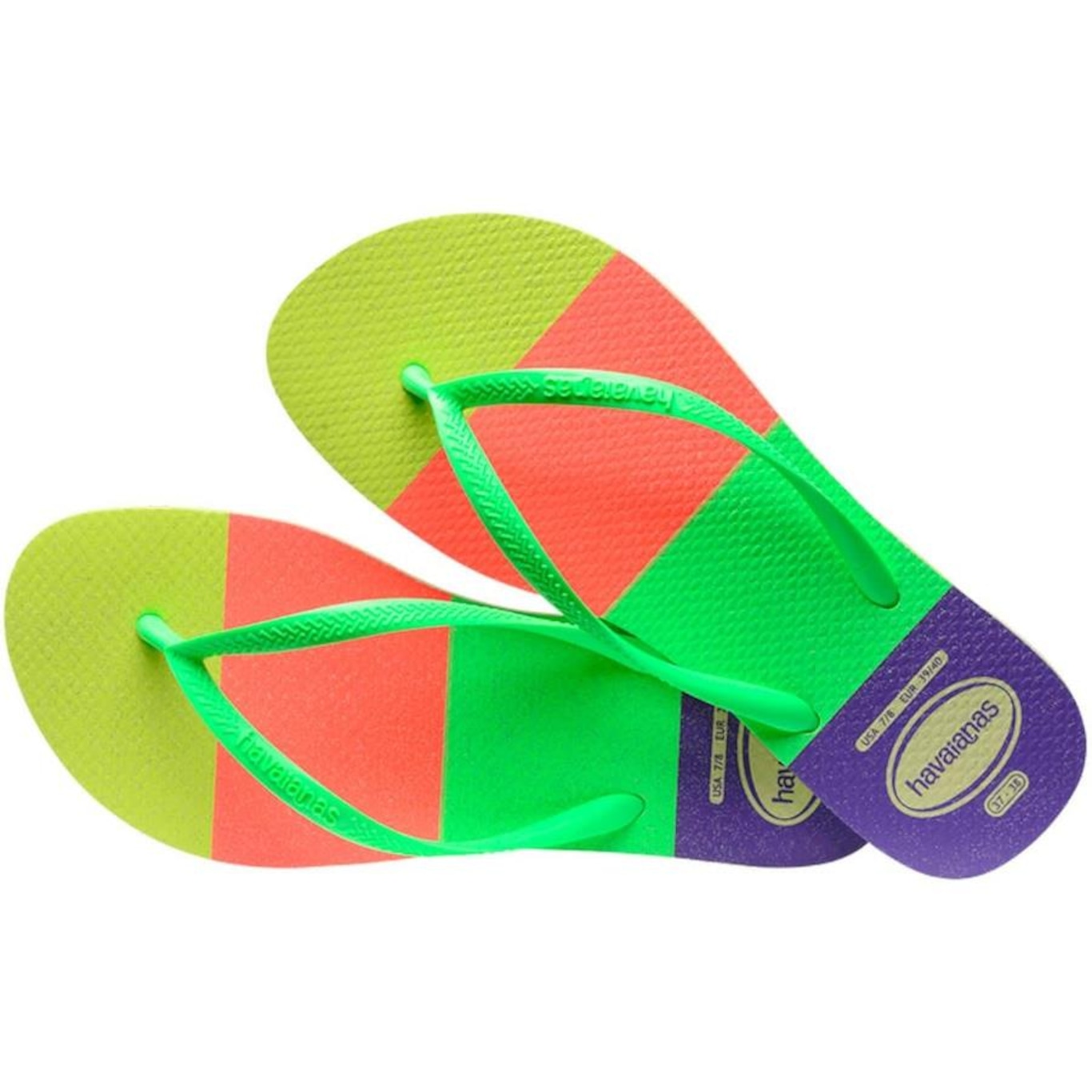 Chinelo Havaianas Slim Neon Glow - Feminino - Foto 2