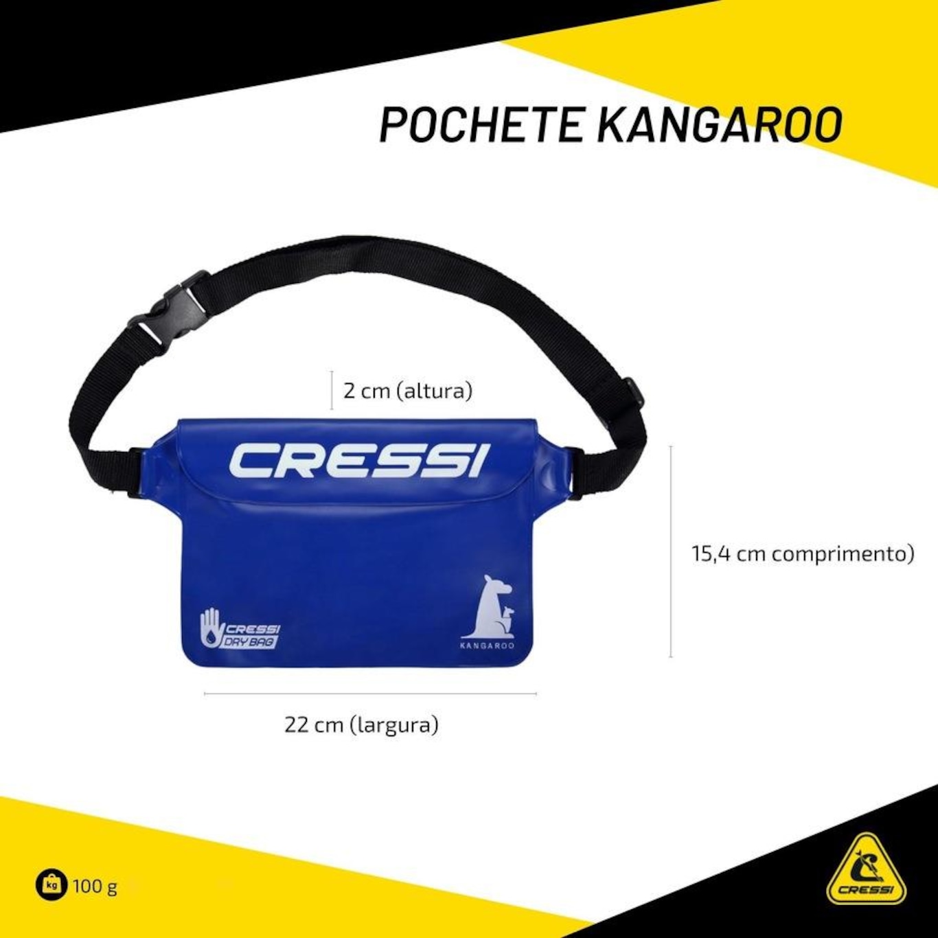 Pochete Estanque Impermeável Prova D''''Água Cressi Kangaroo - Foto 6