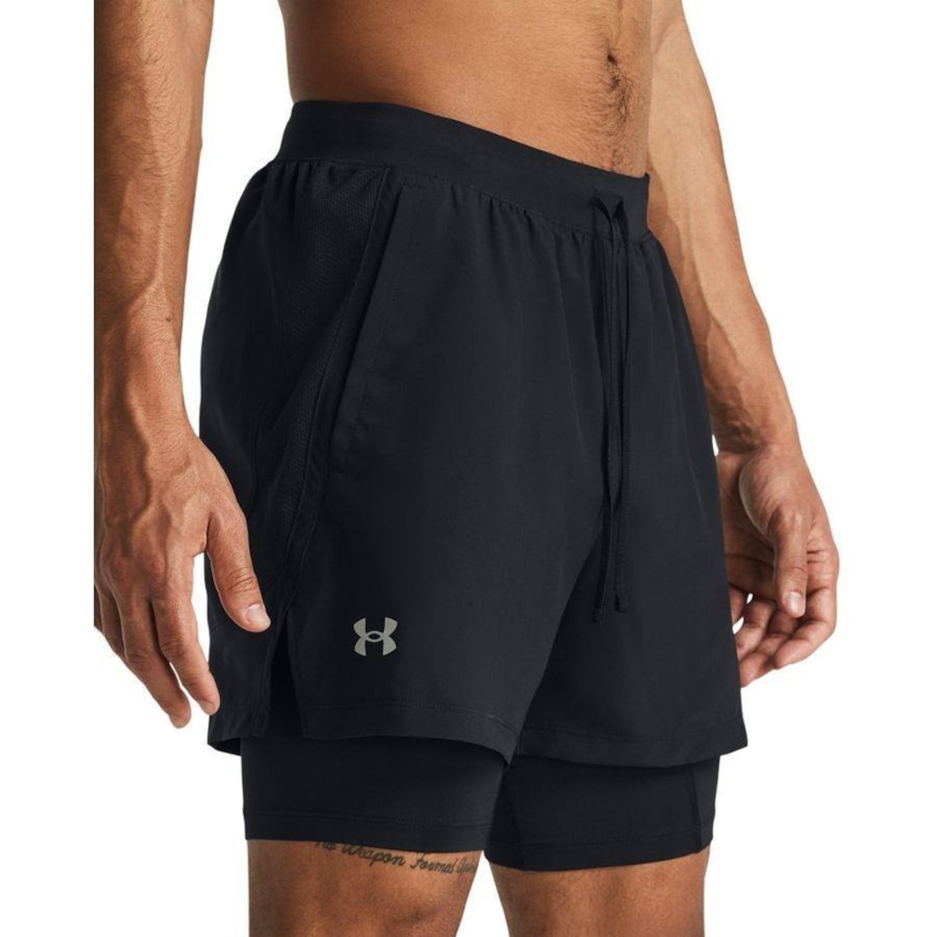 Shorts de Corrida 2 em 1 Under Armour Launch 5 - Masculino - Foto 4