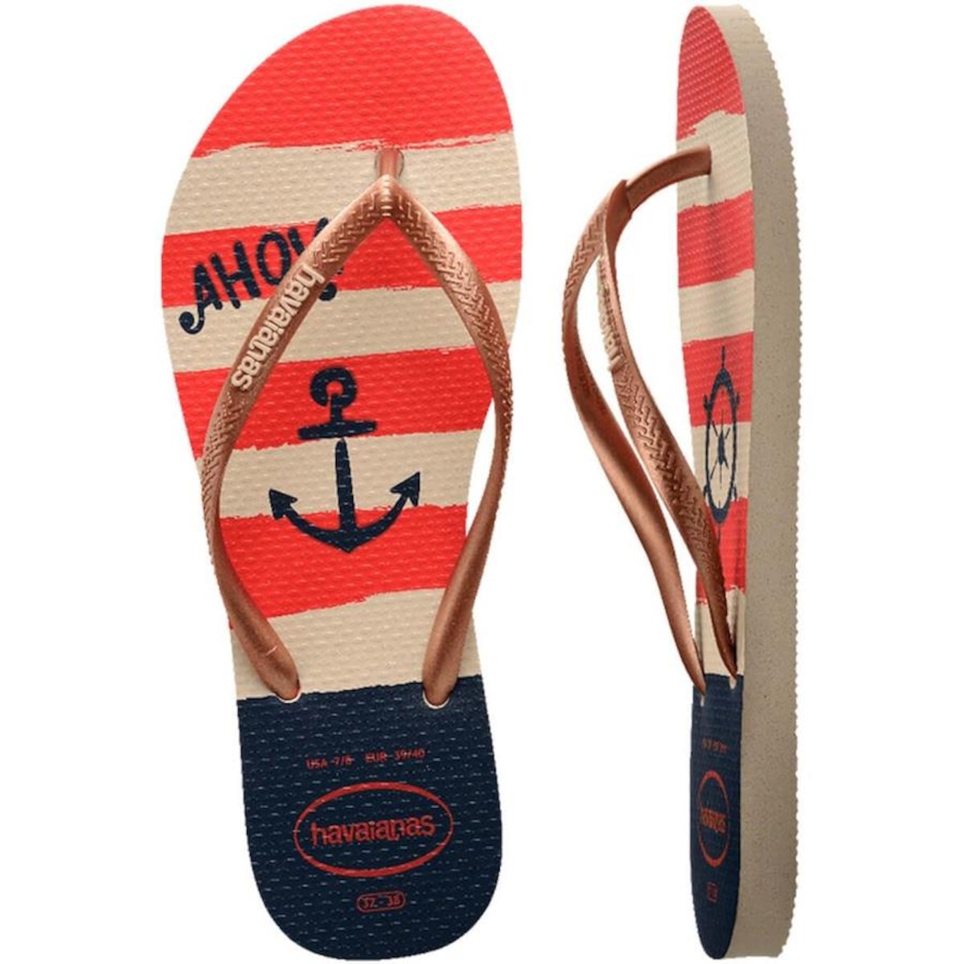 Chinelo Havaianas Slim Nautical - Unissex - Foto 2