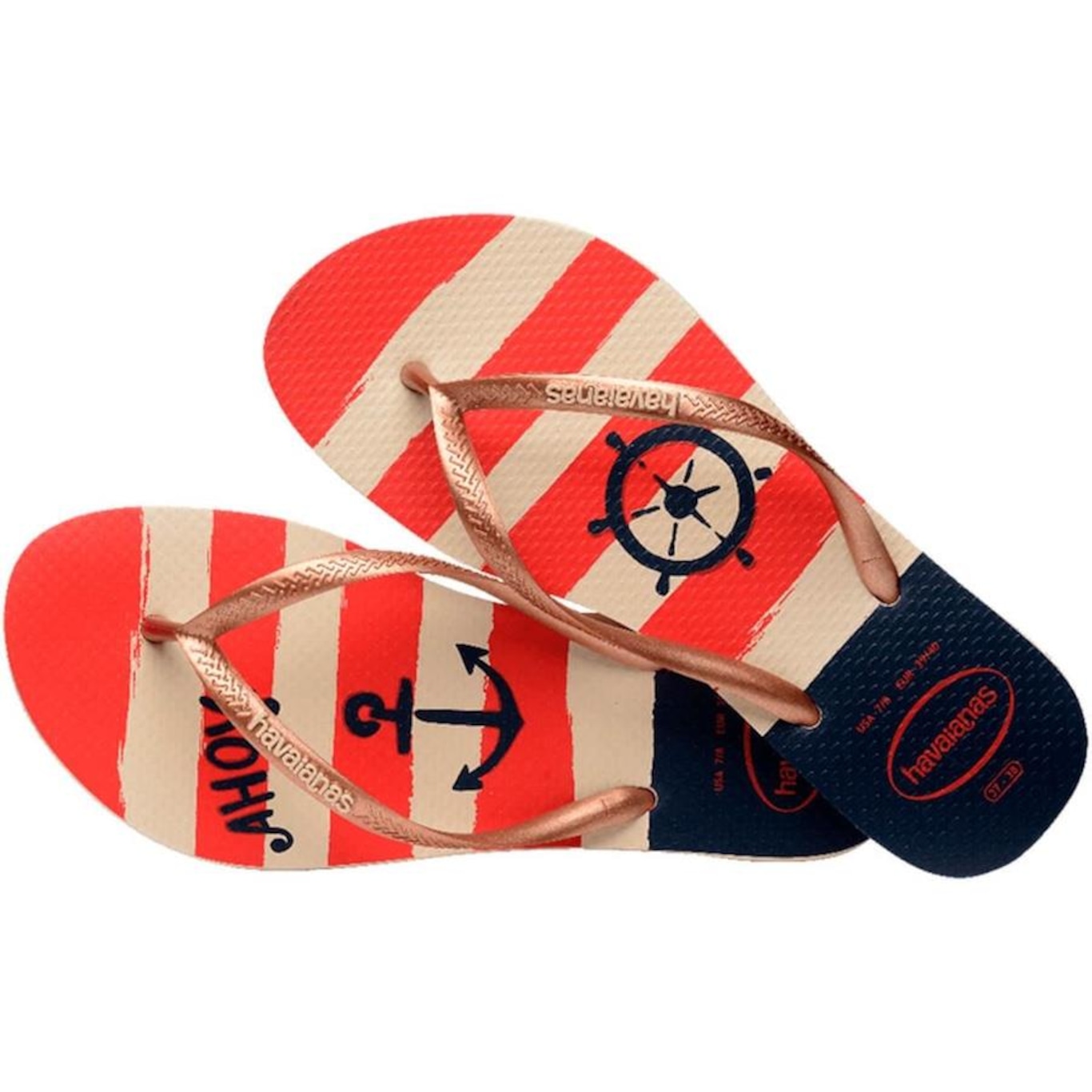 Chinelo Havaianas Slim Nautical - Unissex - Foto 3