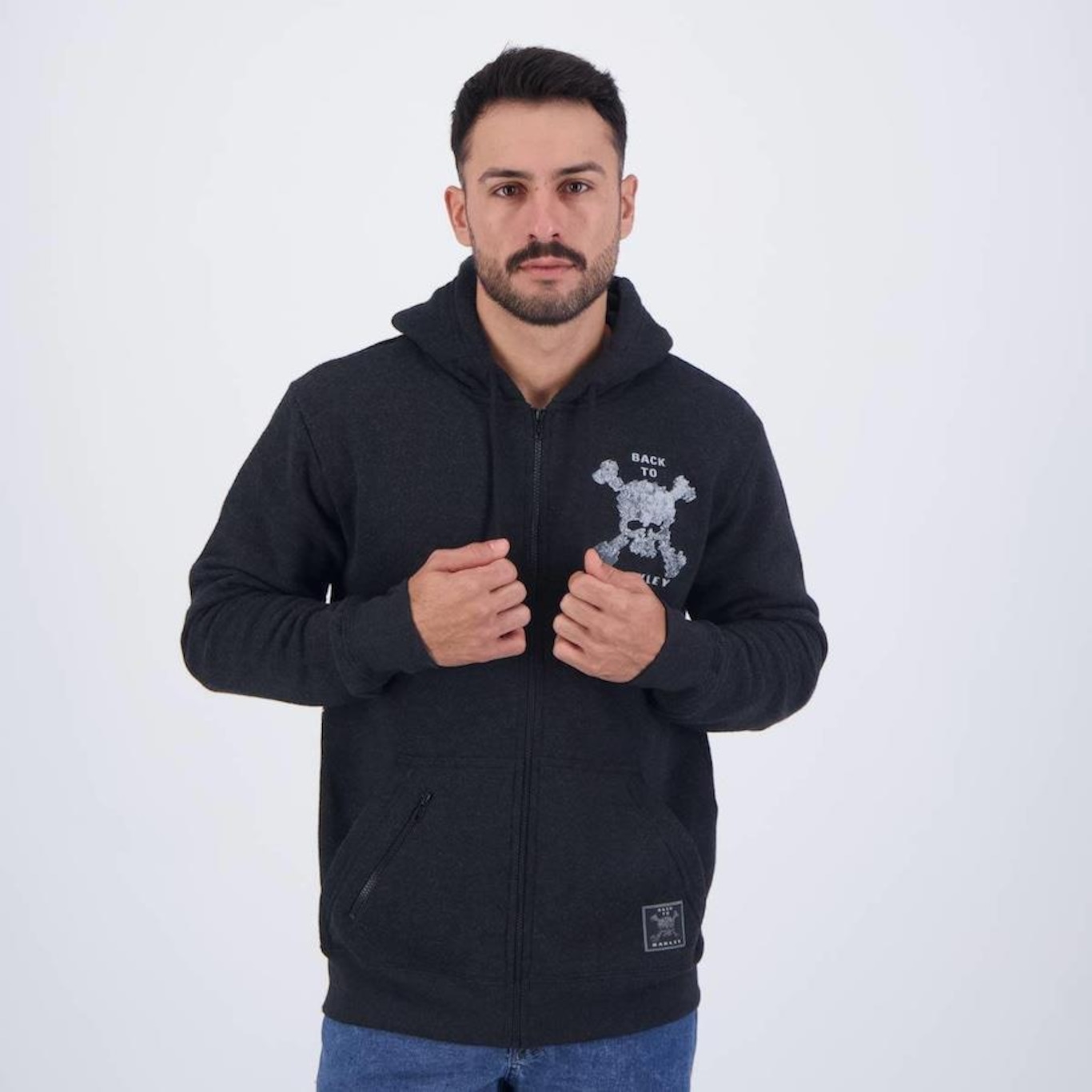 Blusão de Moletom Oakley Skull Hoodie - Masculino - Foto 1