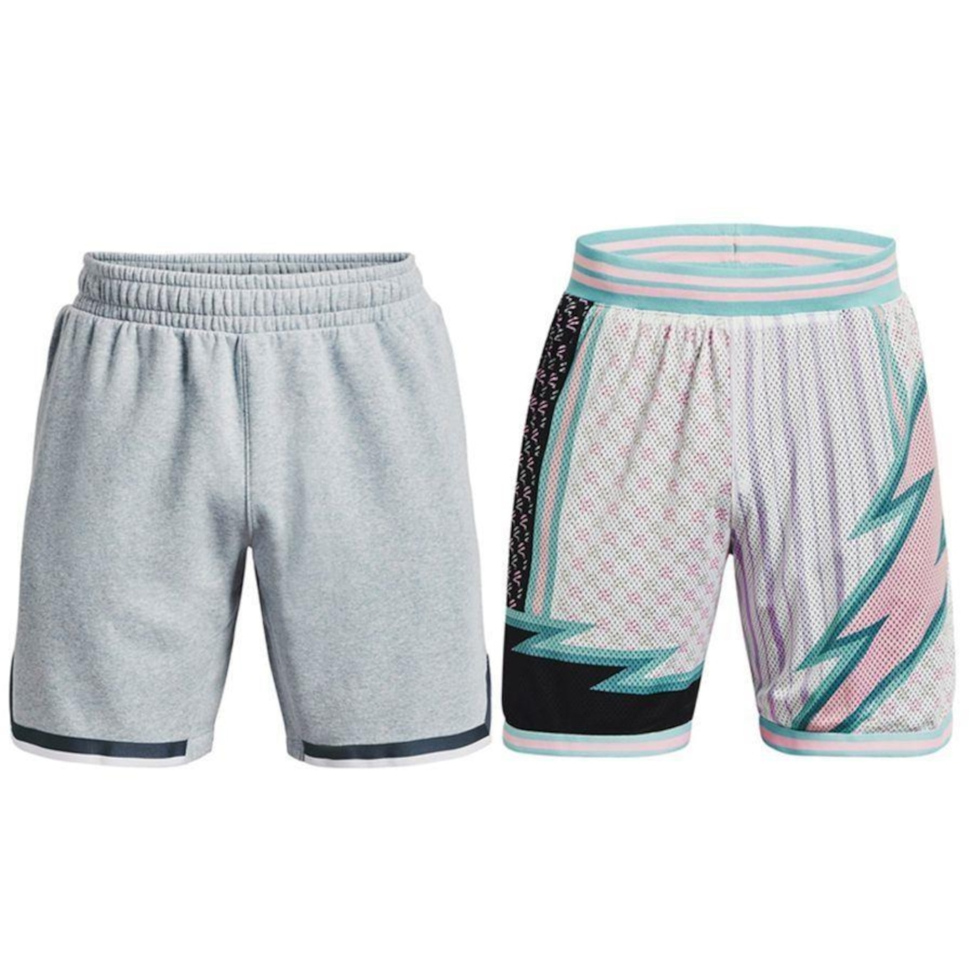 Kit Bermuda de Basquete Under Armour Curry Draft Day 8In + Shorts Curry Fleece 9 - Masculina - Foto 1