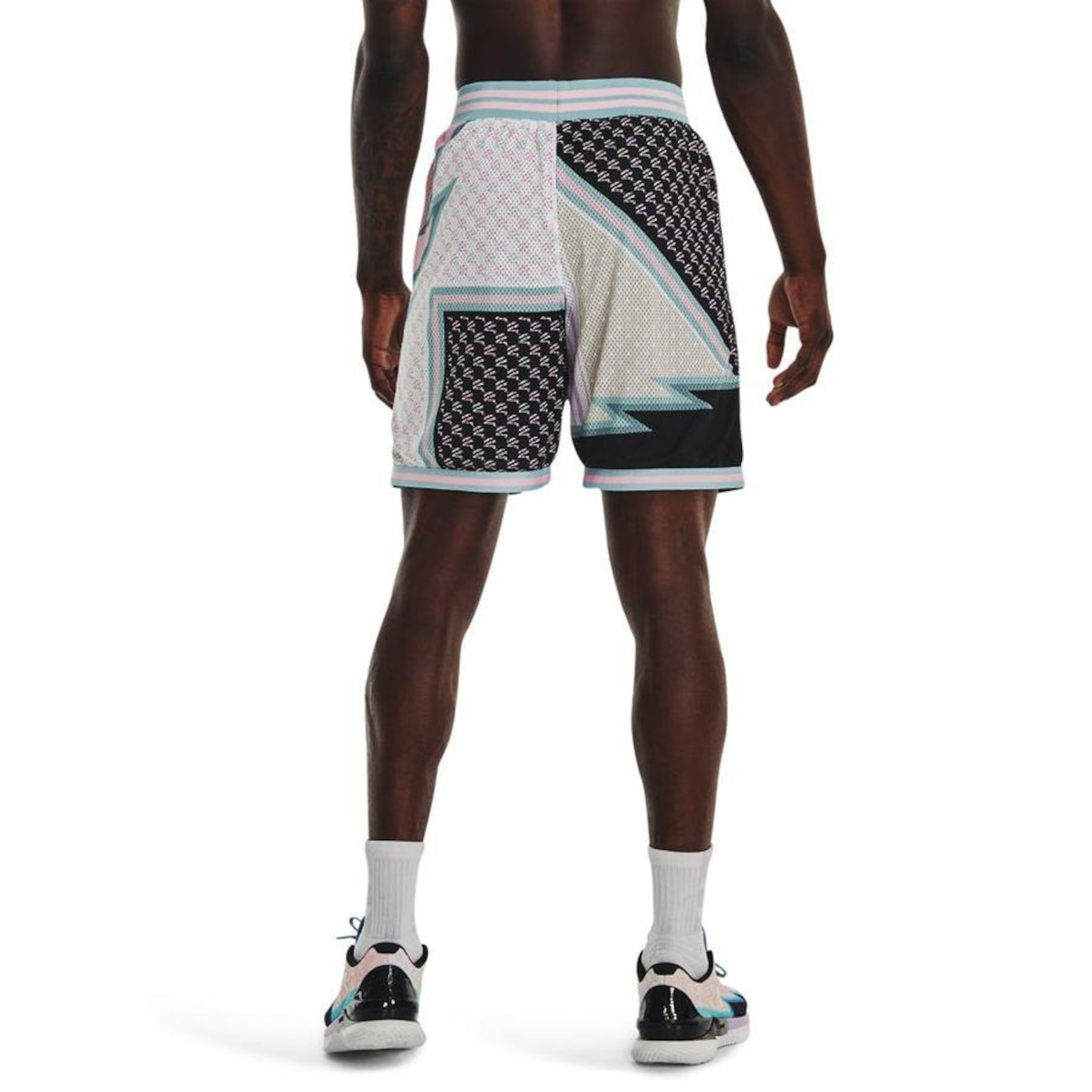 Kit Bermuda de Basquete Under Armour Curry Draft Day 8In + Shorts Curry Fleece 9 - Masculina - Foto 5