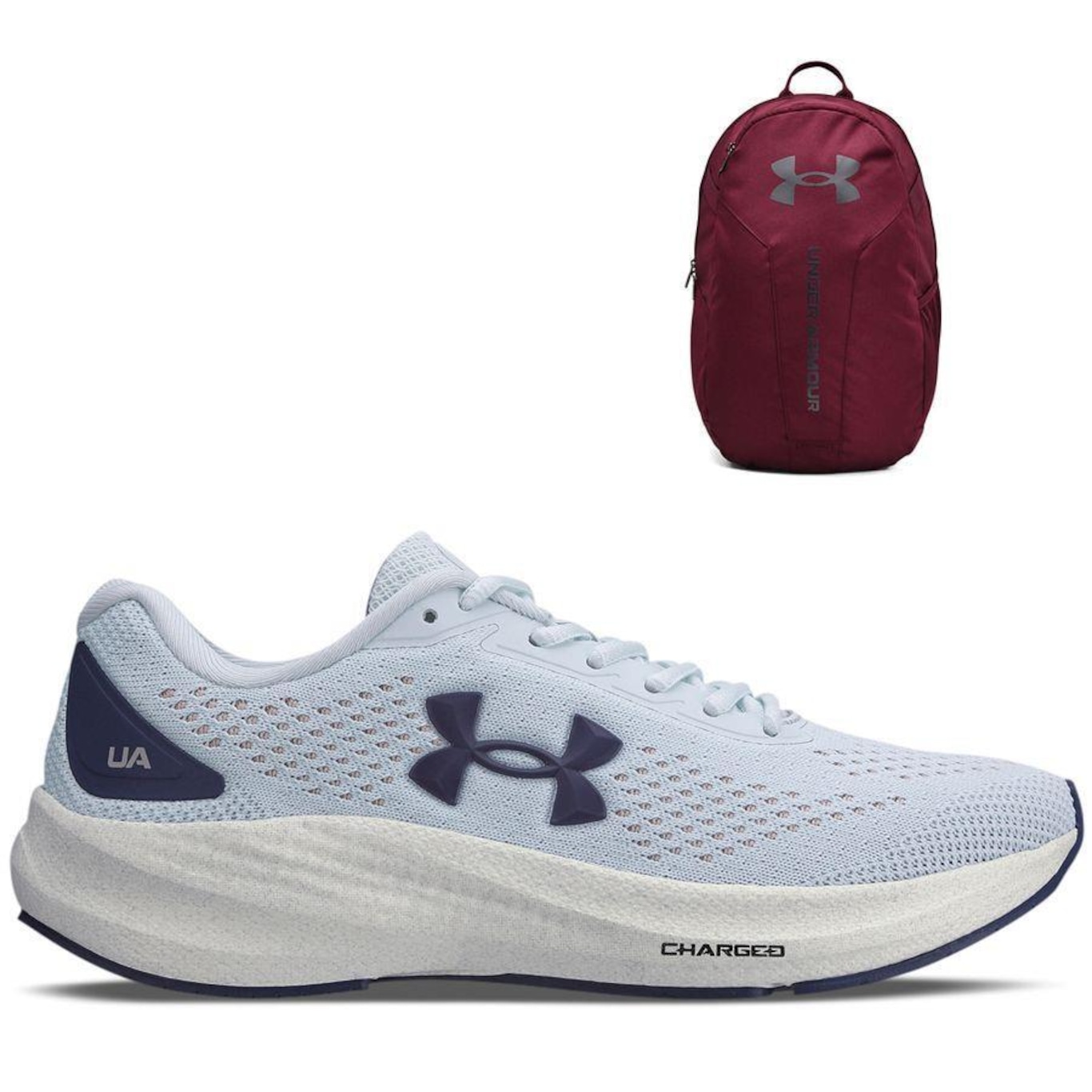 Kit Tênis de Corrida Under Armour Charged Starlight + Mochila Hustle Lite - Feminino - Foto 1