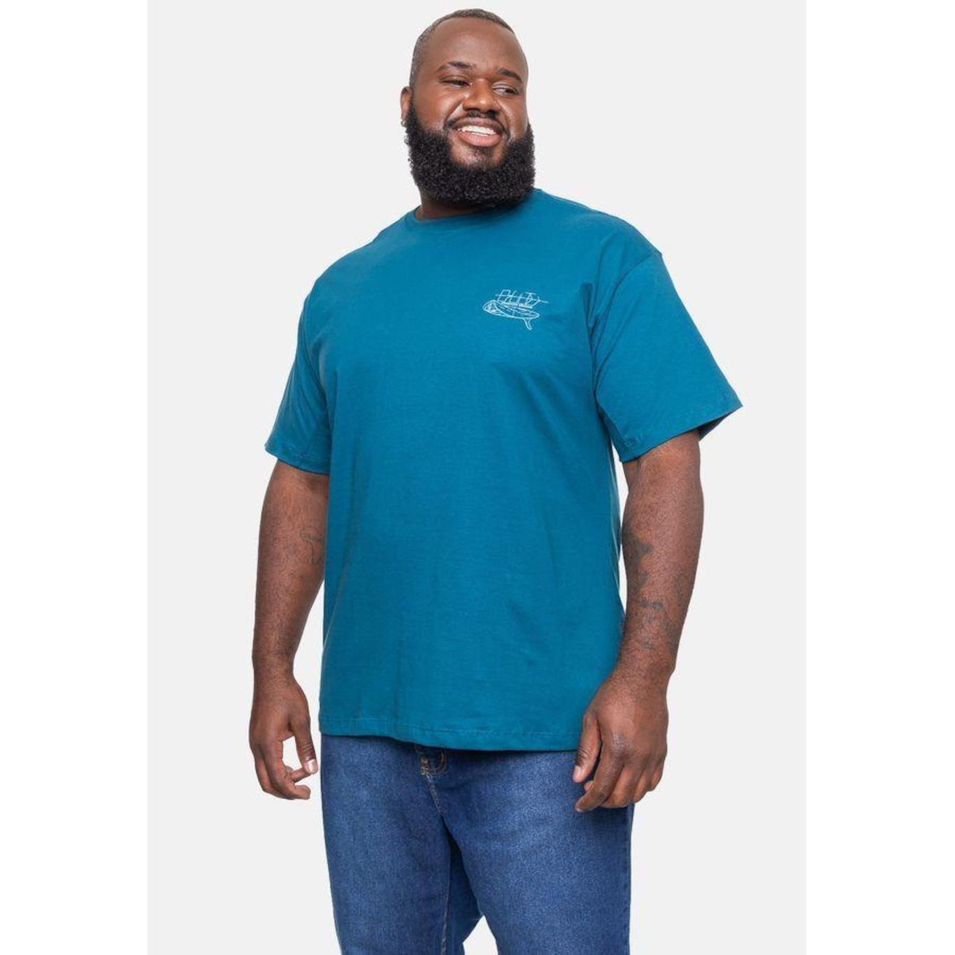 Camiseta Hd Plus Size Boards - Masculina - Foto 4