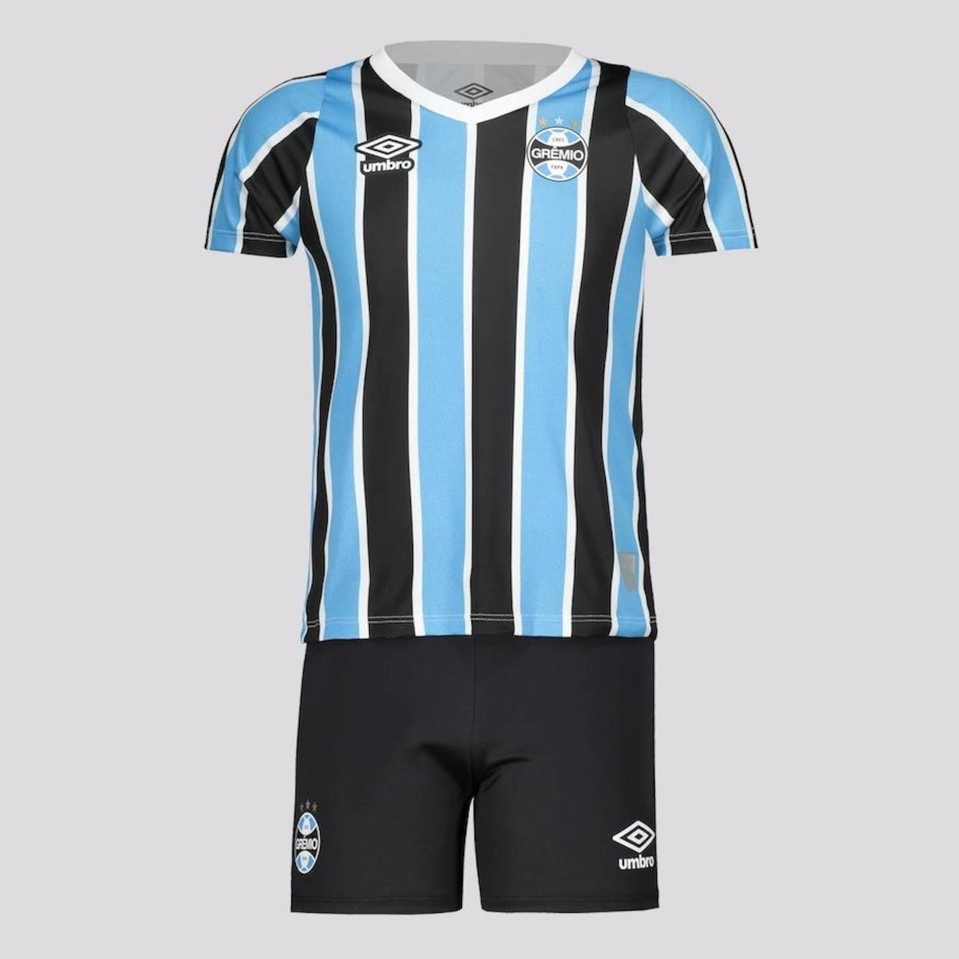 Kit de Uniforme de Futebol 1 do Grêmio 2024 Umbro - Infantil - Foto 1