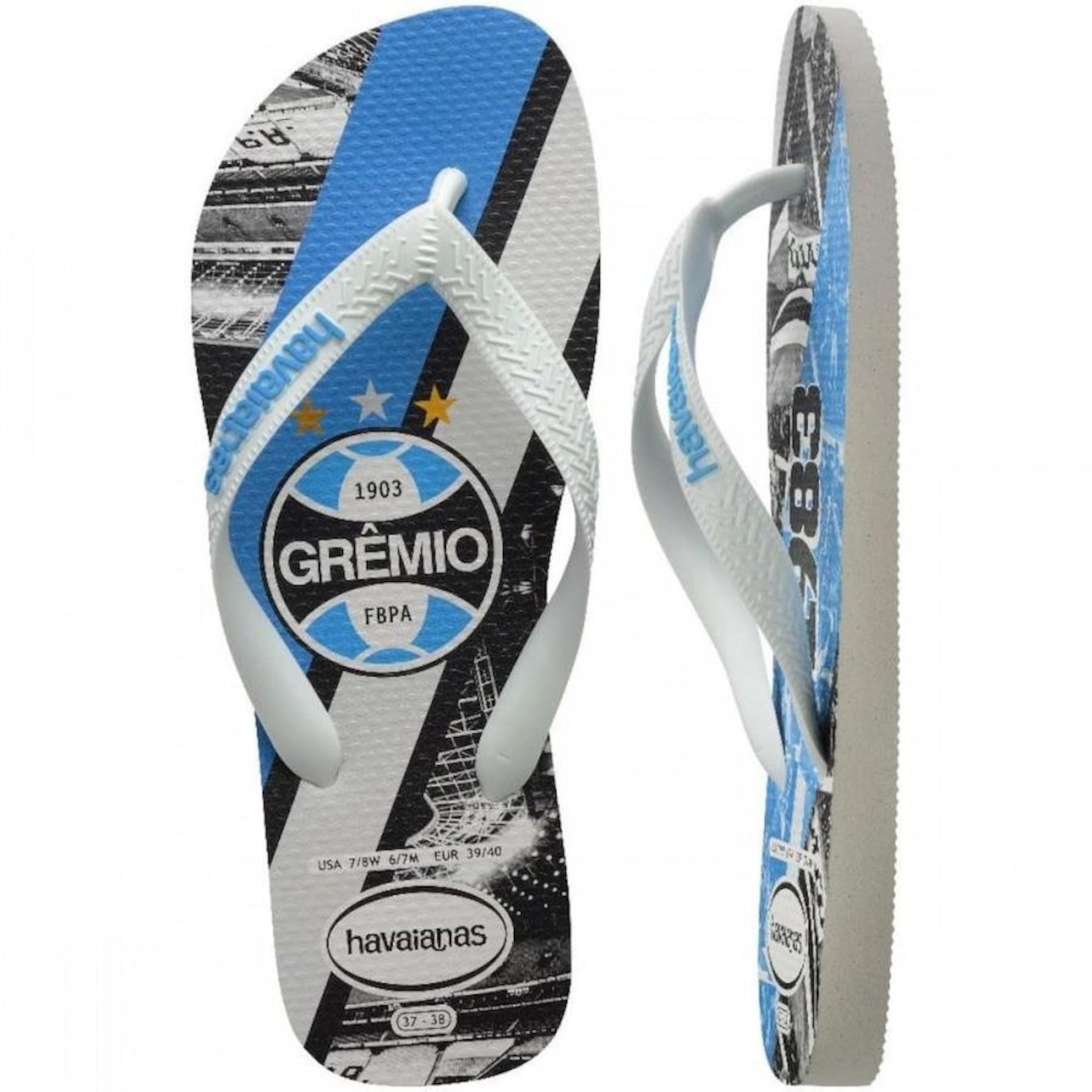 Chinelo Havaianas Top Times Grêmio - Masculino - Foto 1