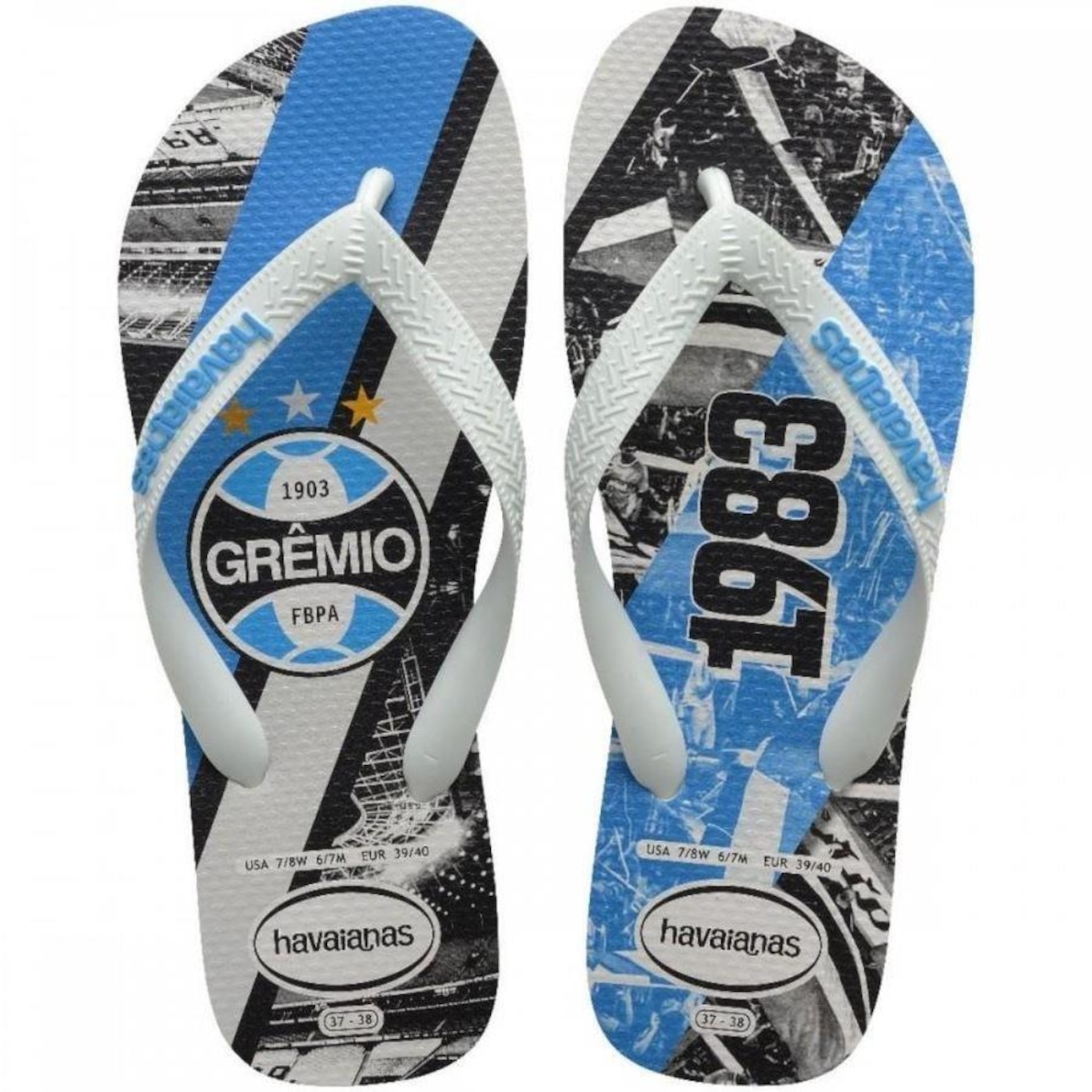 Chinelo Havaianas Top Times Grêmio - Masculino - Foto 2