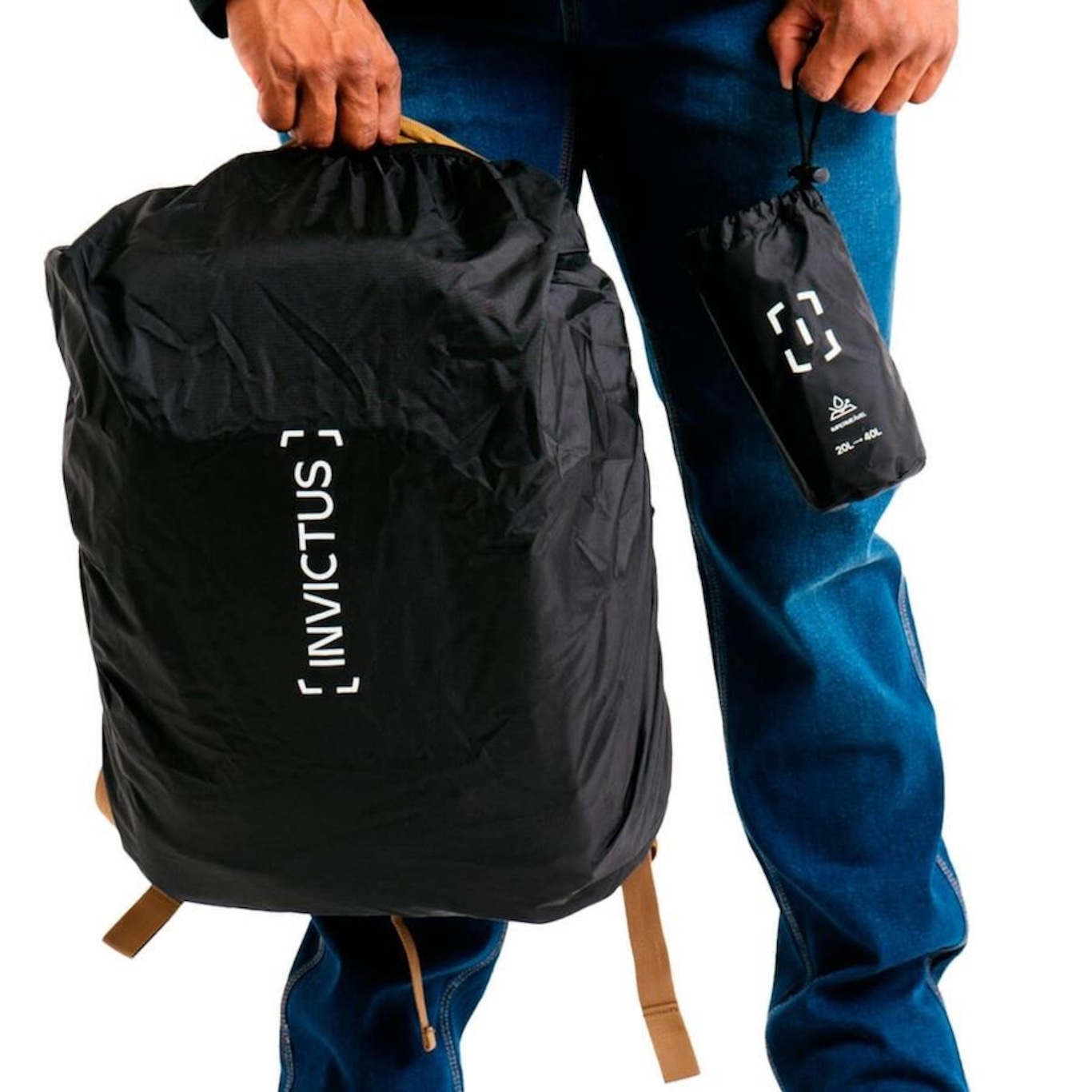 Capa de Chuva Mochila Drypack - 20L a 40L - Invictus - Foto 4