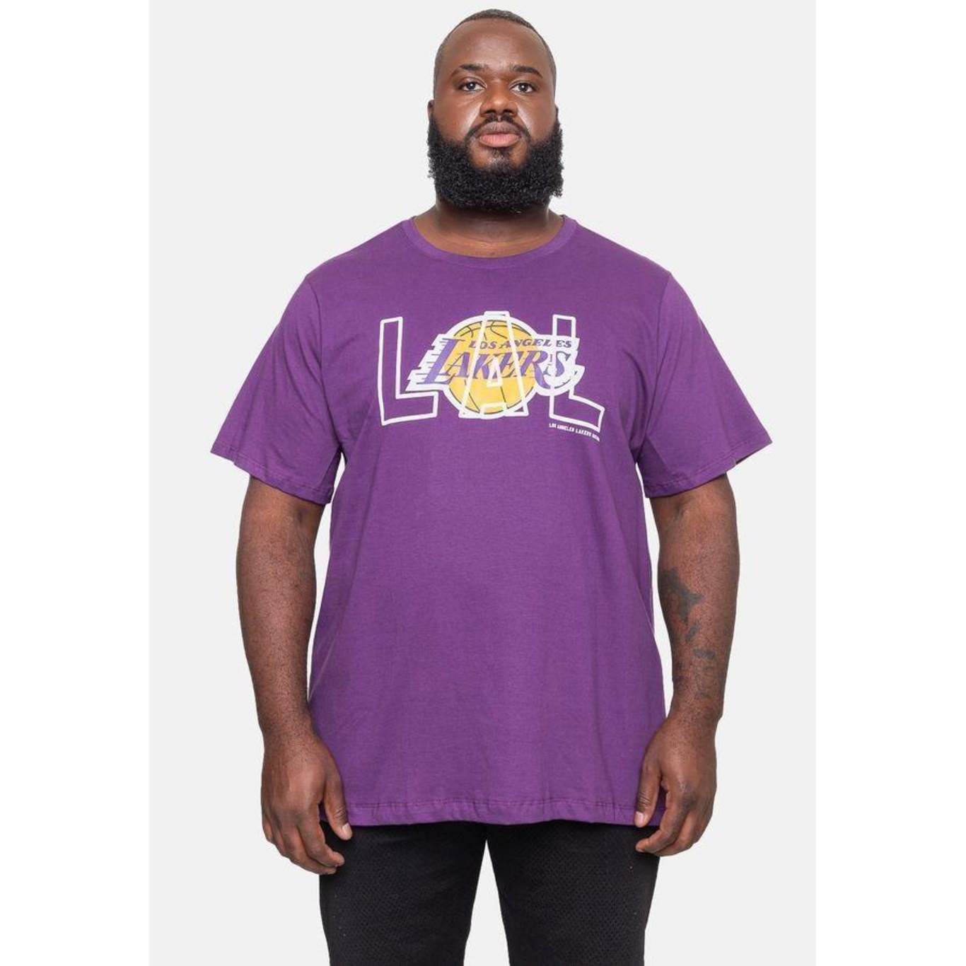 Camiseta NBA Plus Size City2City Los Angeles Lakers  - Masculina - Foto 1