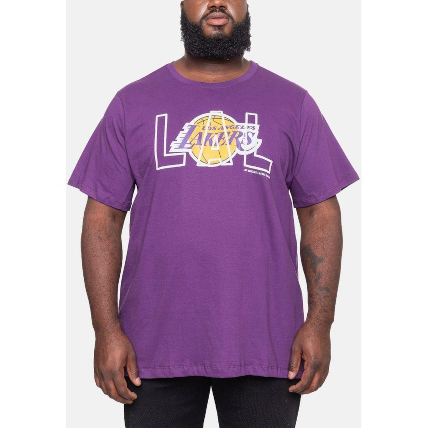 Camiseta NBA Plus Size City2City Los Angeles Lakers  - Masculina - Foto 3