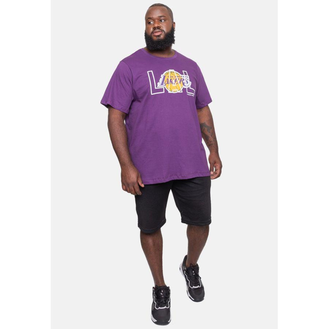 Camiseta NBA Plus Size City2City Los Angeles Lakers  - Masculina - Foto 5