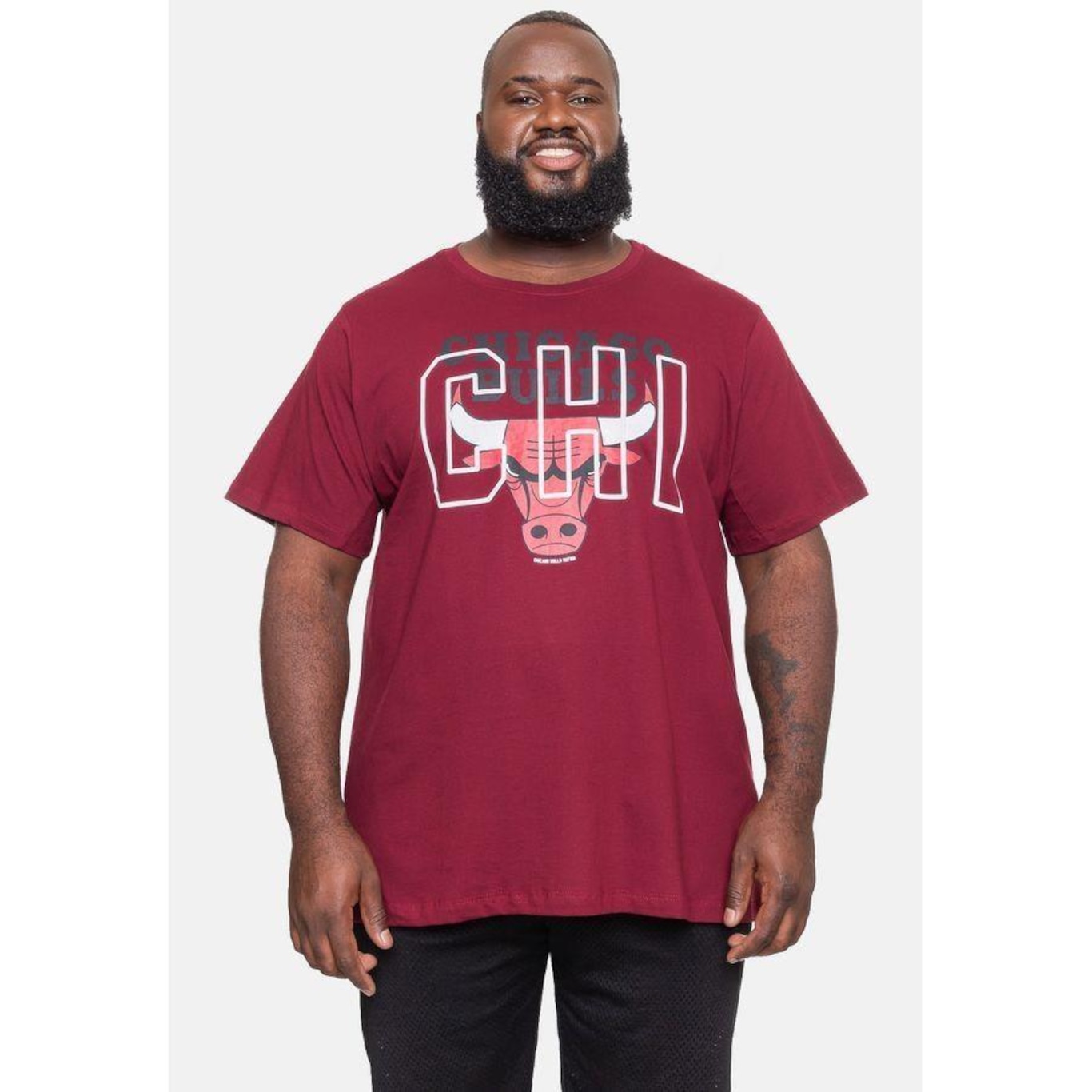 Camiseta NBA Plus Size City2City Chicago Bulls - Masculina - Foto 1