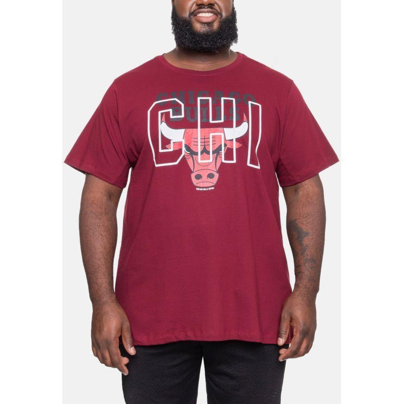 Camiseta NBA Plus Size City2City Chicago Bulls - Masculina - Foto 3