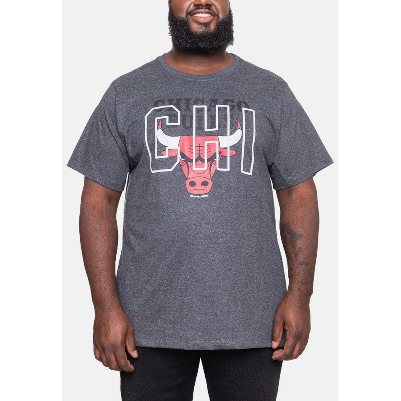 Camiseta NBA Plus Size City2City Chicago Bulls - Masculina - Foto 3