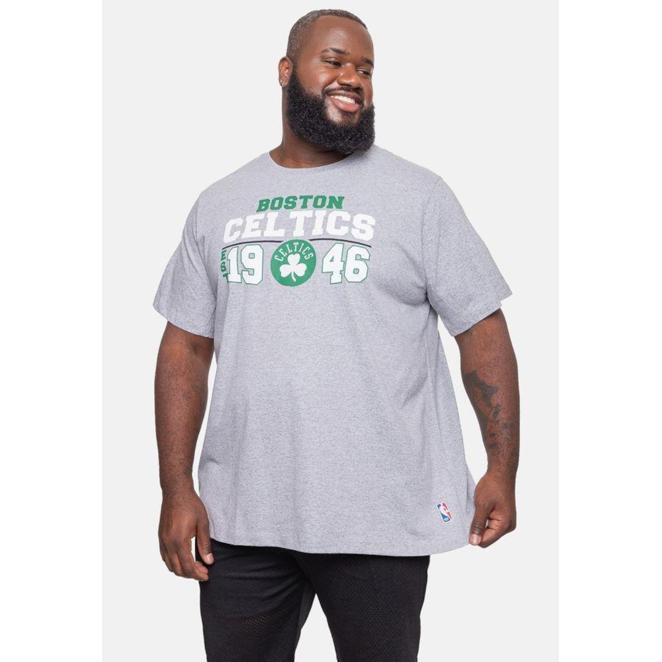 Camiseta NBA Plus Size City2City Boston Celtics - Masculina - Foto 4