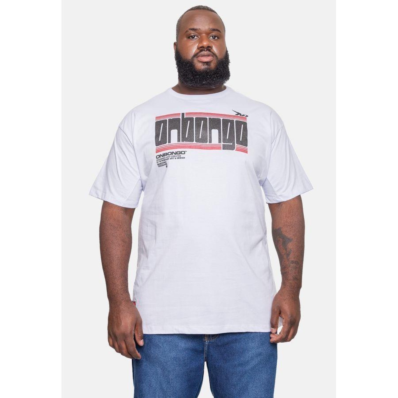 Camiseta Onbongo Plus Size Estampada - Masculina - Foto 2