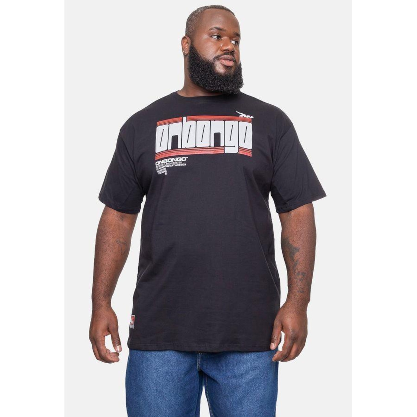 Camiseta Onbongo Plus Size Estampada - Masculina - Foto 3