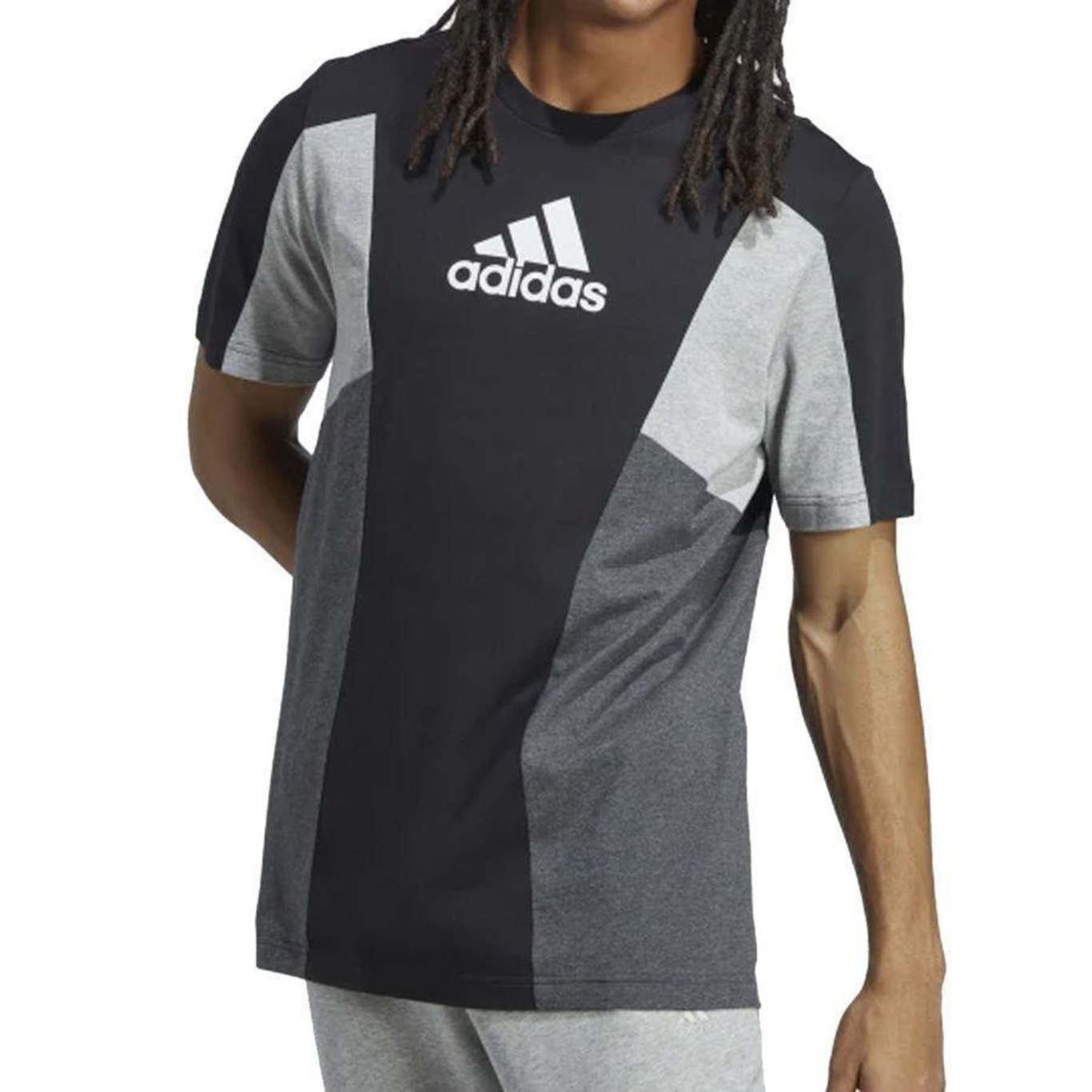 Camiseta adidas Essentials Colorblock - Masculino - Foto 2