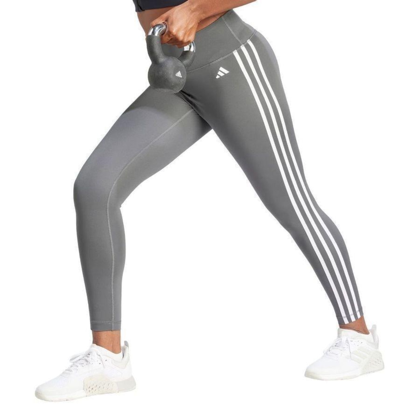 Calça Legging adidas 3 Listras 7/8 Essentials - Feminina - Foto 2