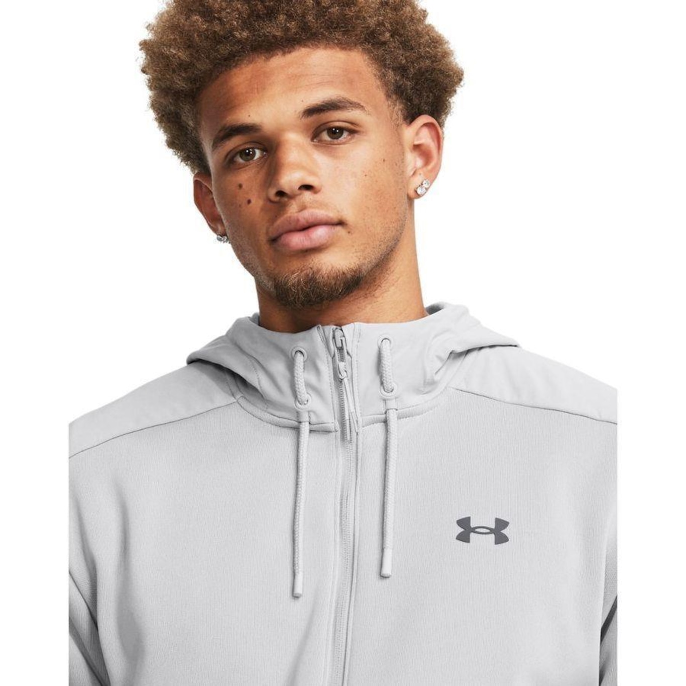 Jaqueta de Moletom Under Armour Essential Swacket - Masculina - Foto 4