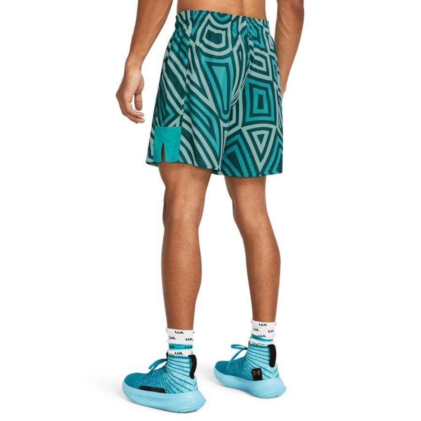 Shorts de Treino Under Armour Baseline Printed - Masculino - Foto 4