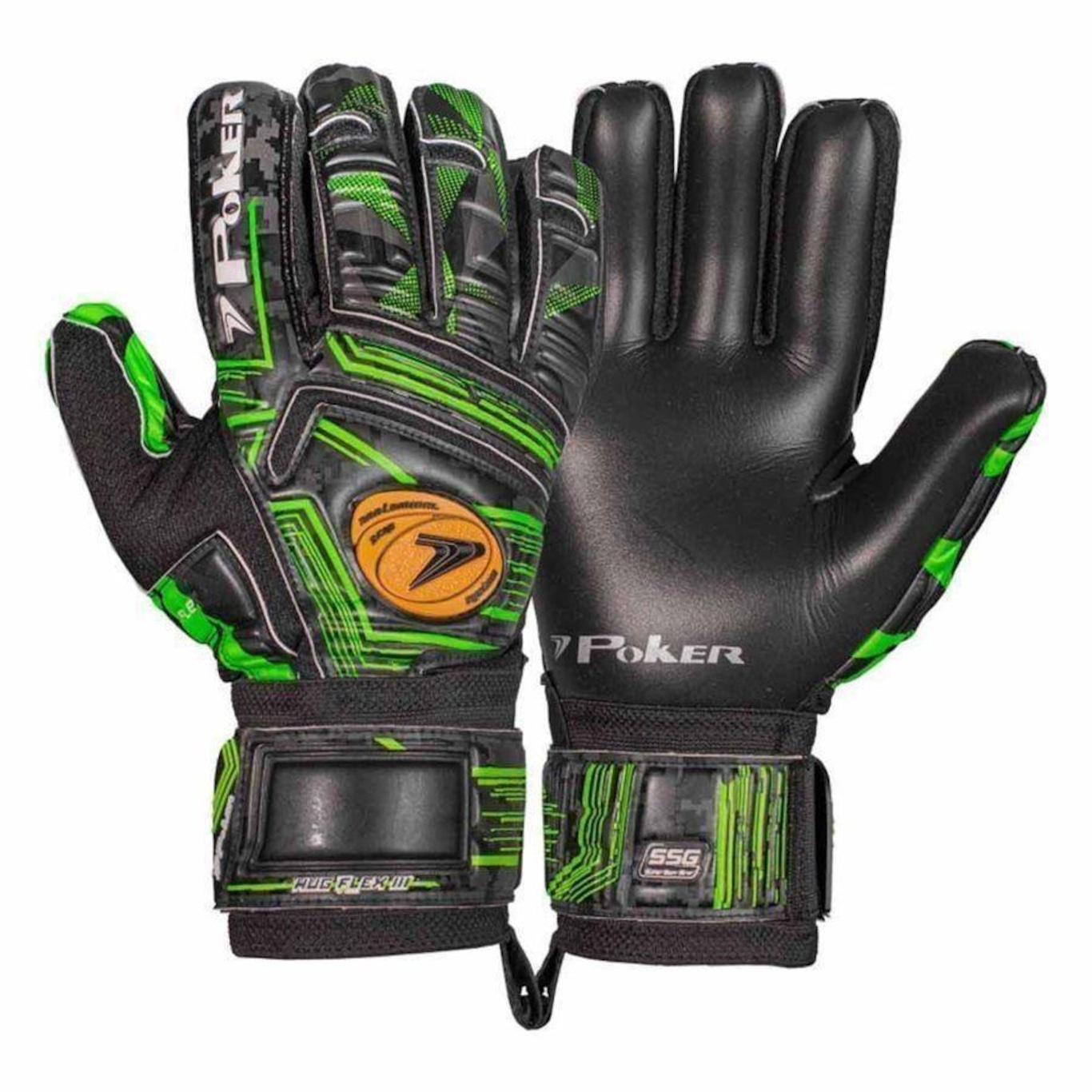 Luvas de Goleiro Poker Pro Hug Flex III - Adulto - Foto 1