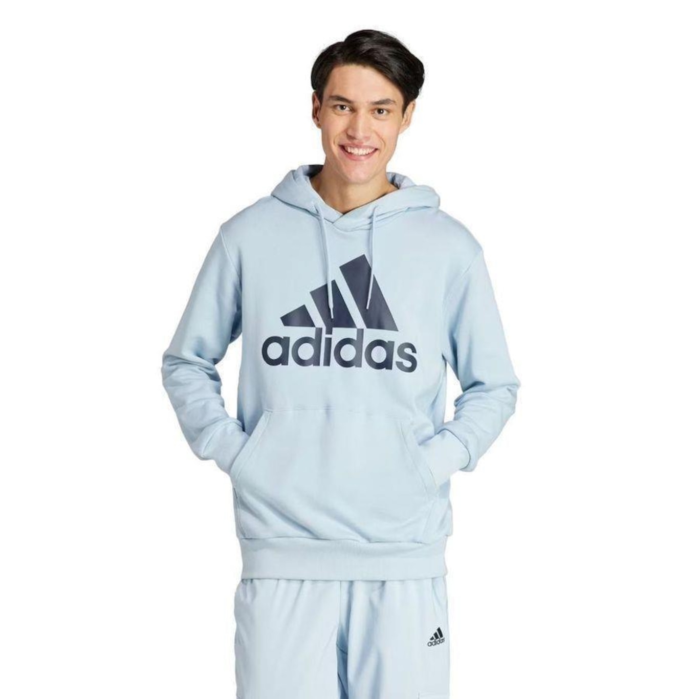 Blusão de Moletom com Capuz adidas Essentials French Terry Big Logo - Masculino - Foto 2