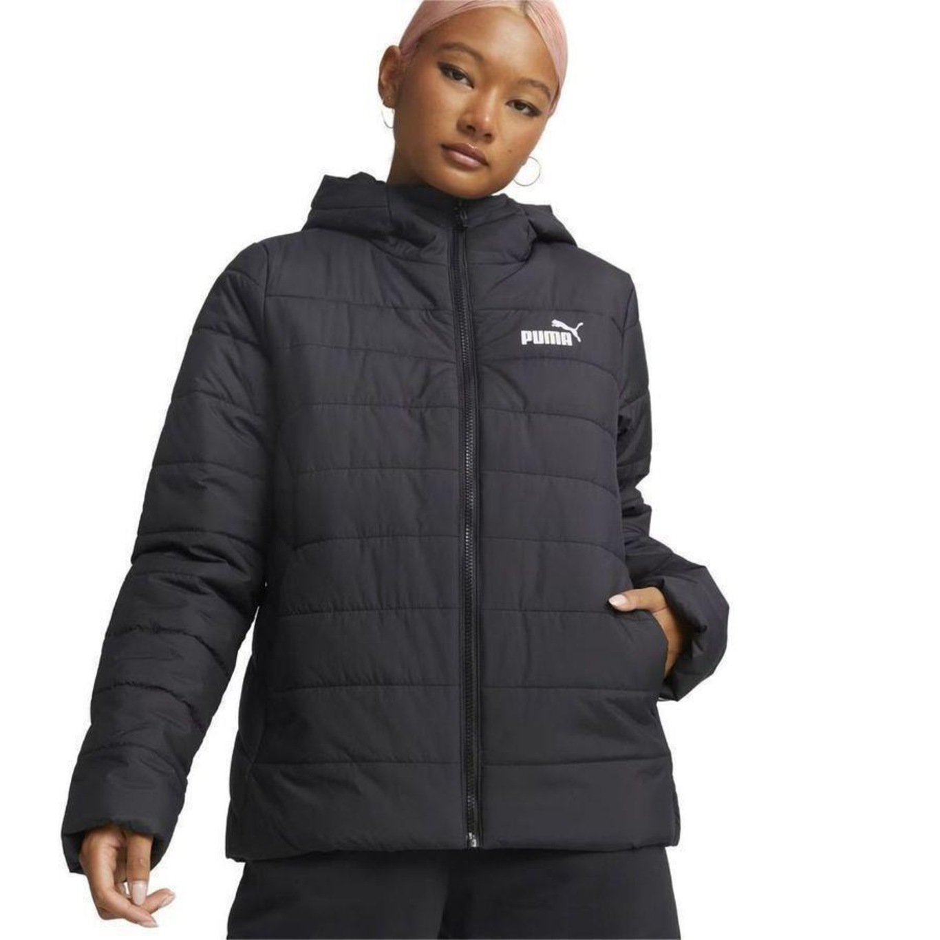 Jaqueta com Capuz Puma Essentials Hooded Padded  Feminina - Foto 3