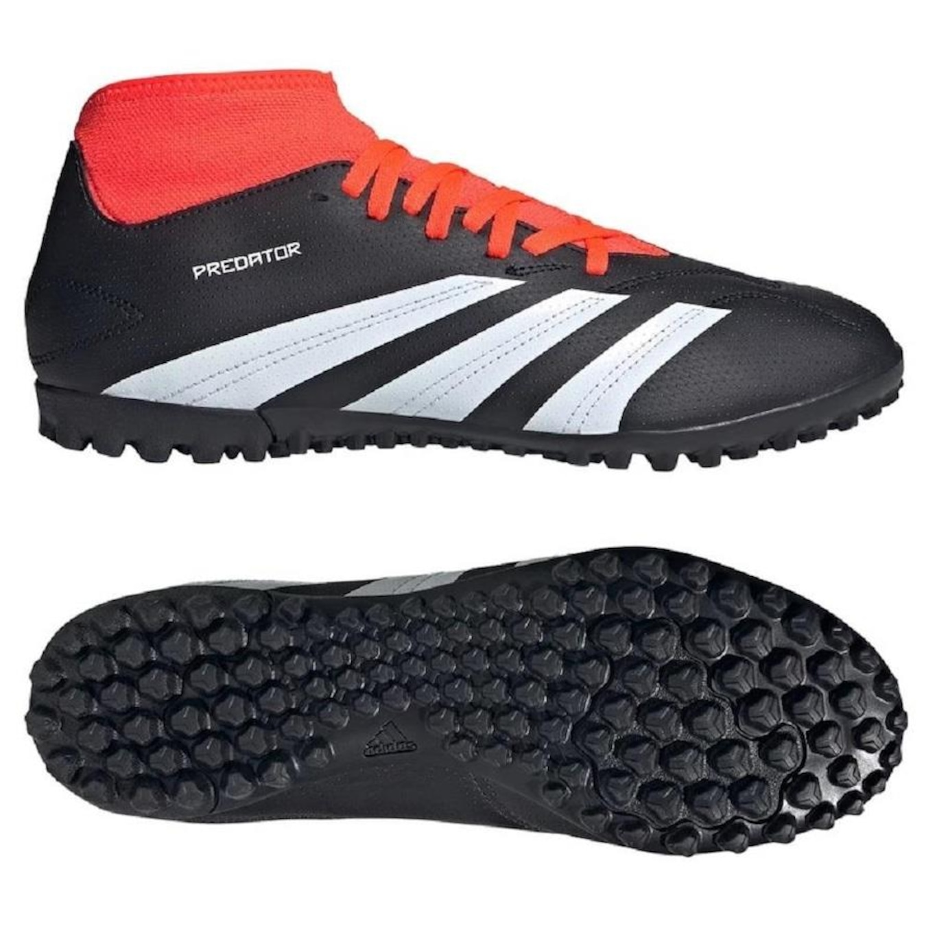 Chuteira Society adidas Predator 24 Club Sock - Adulto - Foto 2