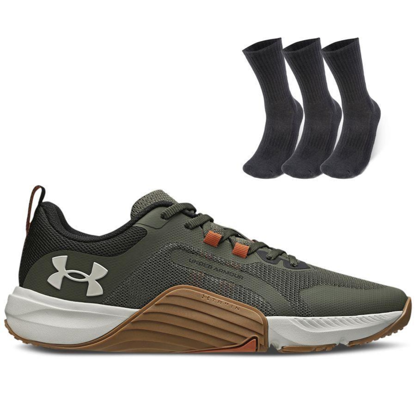 Tênis Under Armour Tribase Reps + 3 Pares de Meia Cano Alto - Unissex - Foto 1