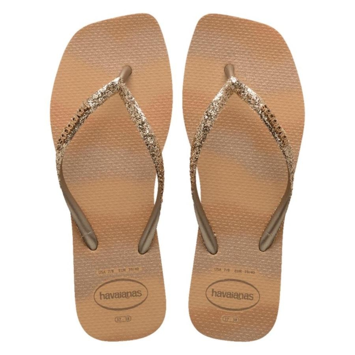 Chinelo Havaianas Slim Square Glitter Party - Feminino - Foto 1