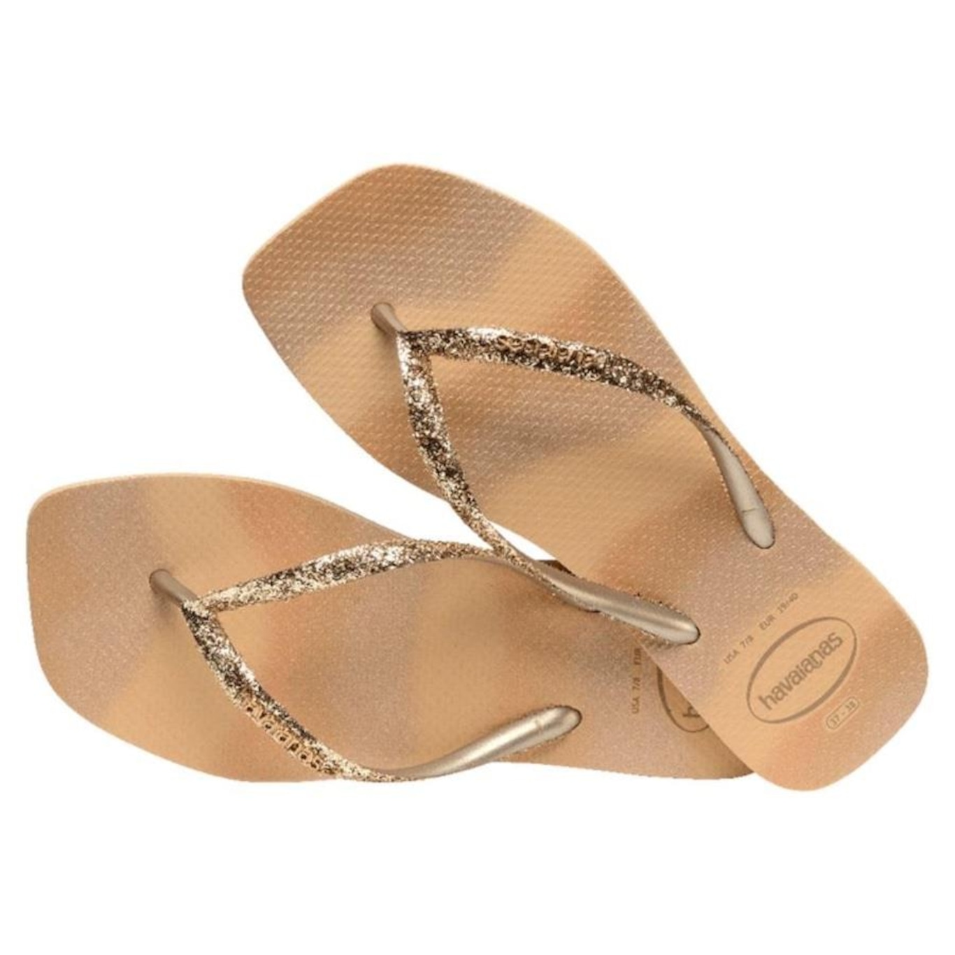 Chinelo Havaianas Slim Square Glitter Party - Feminino - Foto 2