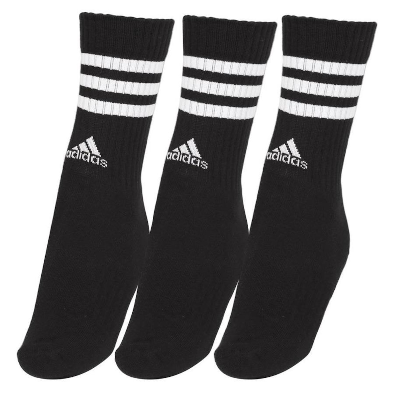 Kit Meias adidas 3S com 3 Pares - 35 a 37 - Adulto - Foto 3