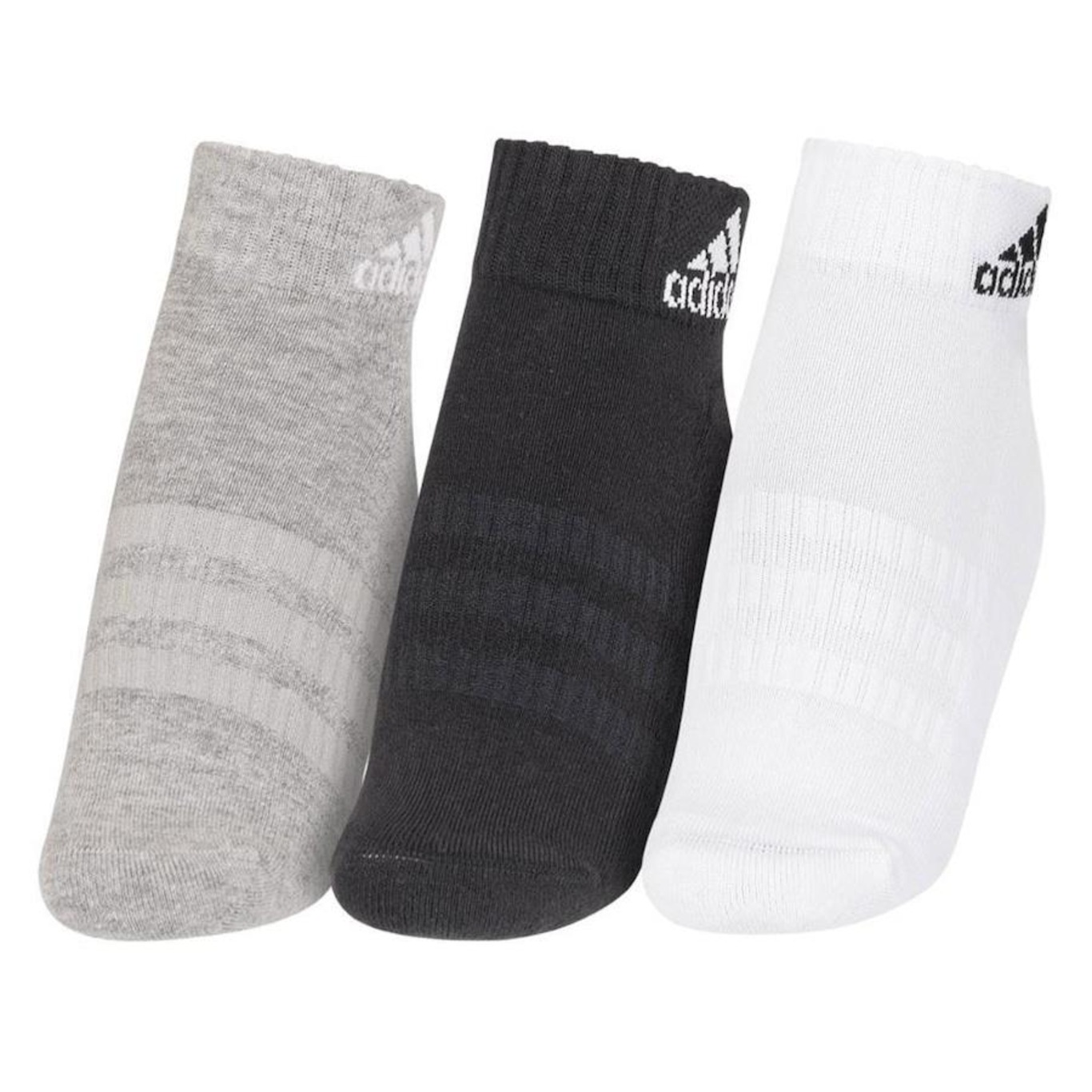 Kit Meias adidas Ankle Cushioned Sportswear com 3 Pares - 35 a 37 - Adulto - Foto 3