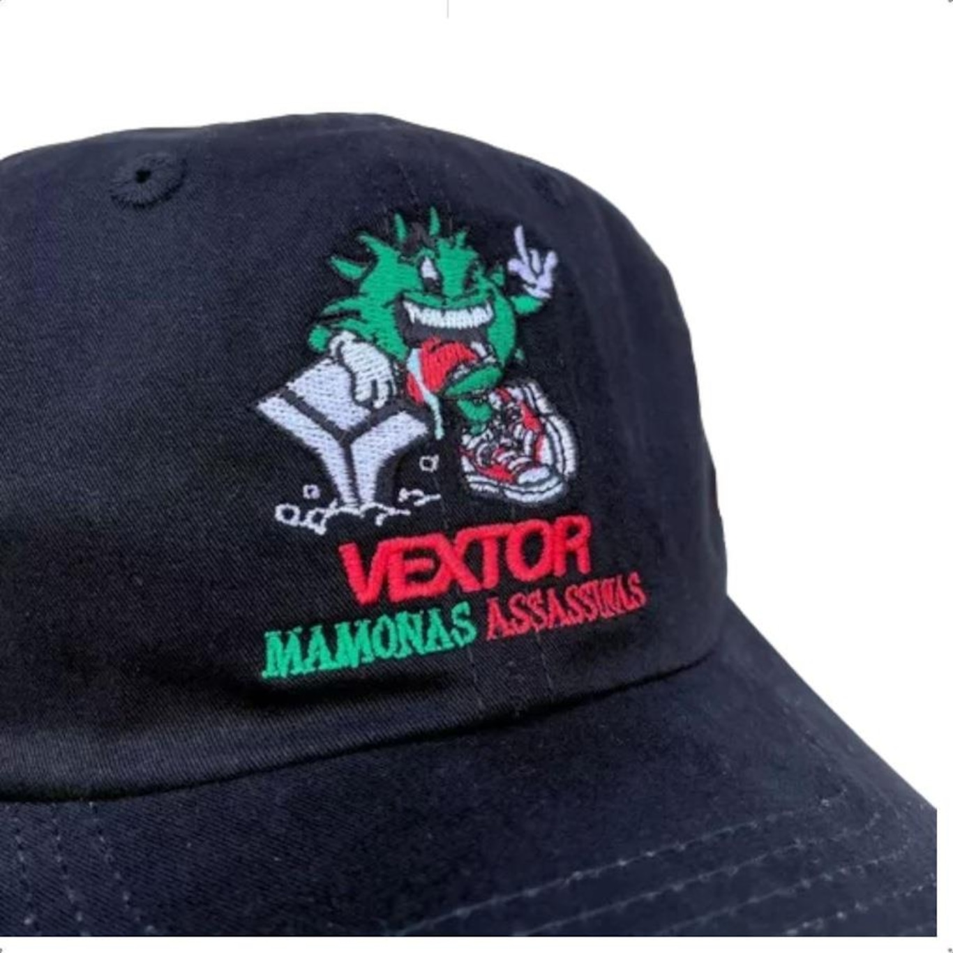 Boné Aba Curva Dat Hat Vextor X Mamonas Assassinas Exclusivo Bordado - Strapback - Adulto - Foto 5