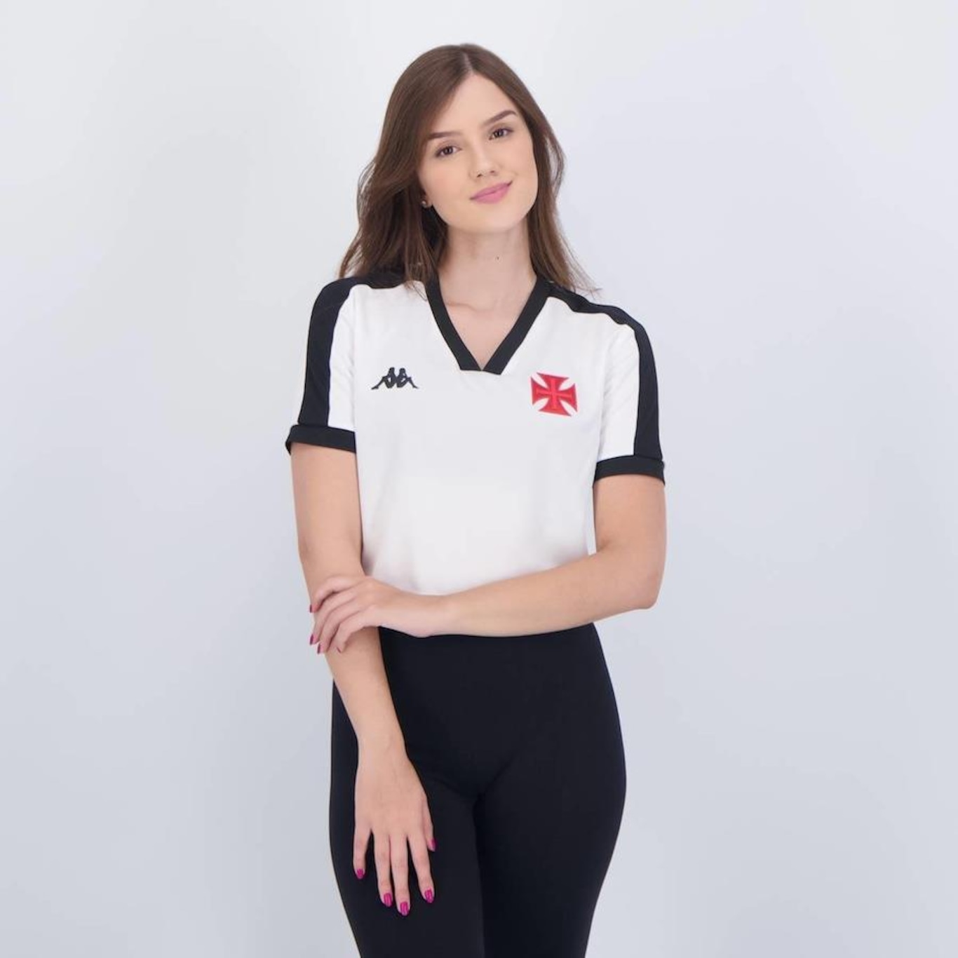 Blusa Cropped Kappa Vasco Supporter - Feminina - Foto 1