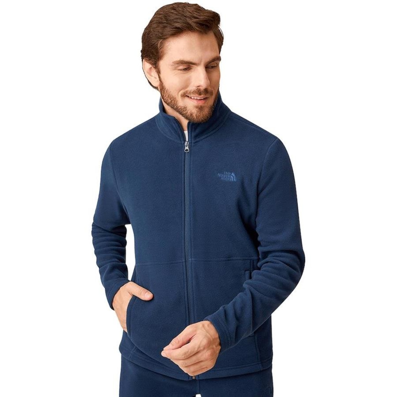 Jaqueta sem Capuz The North Face Fleece Glacier - Masculina - Foto 1