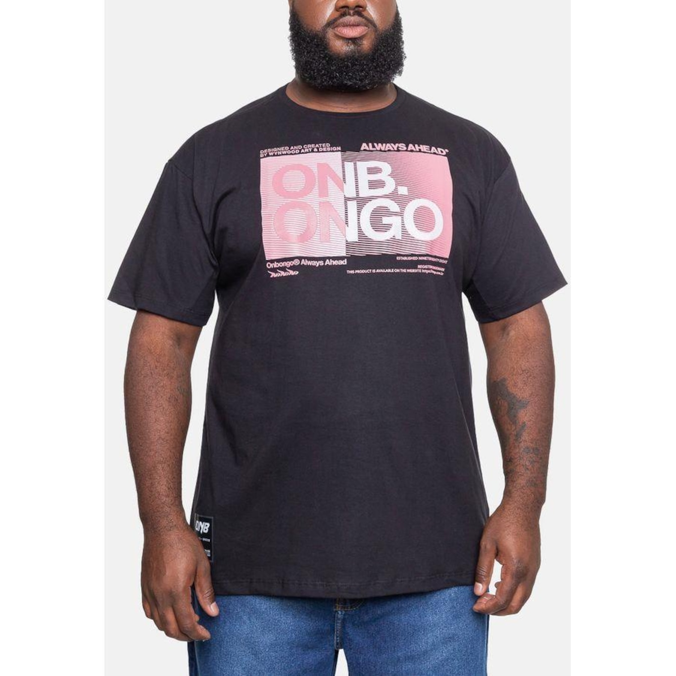 Camiseta Onbongo Plus Size Estampada - Masculina - Foto 3