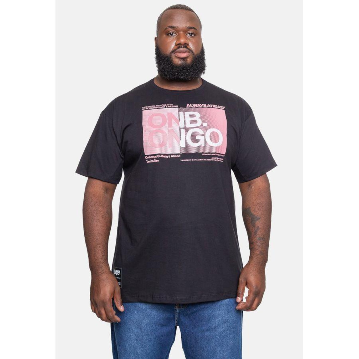 Camiseta Onbongo Plus Size Estampada - Masculina - Foto 4