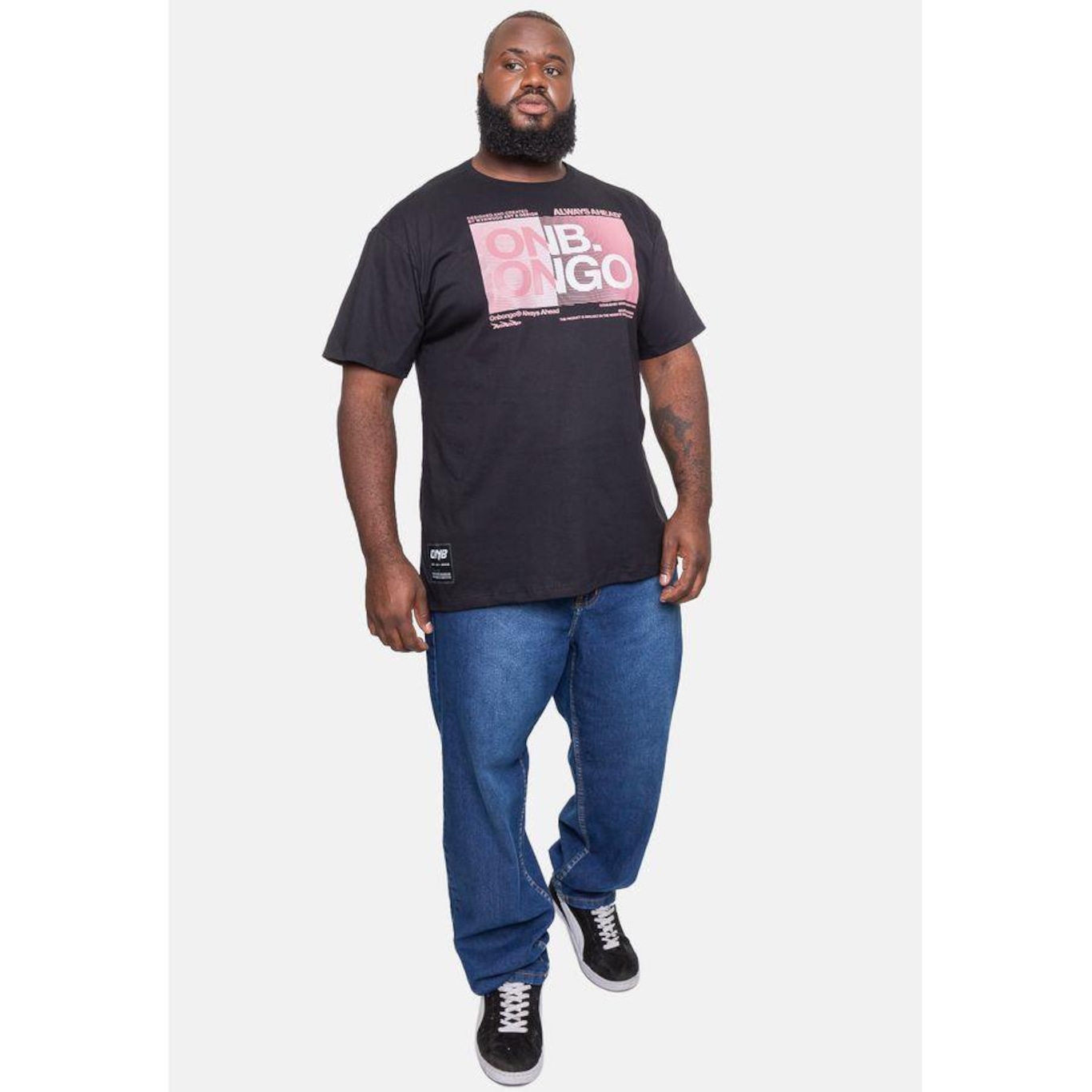 Camiseta Onbongo Plus Size Estampada - Masculina - Foto 5