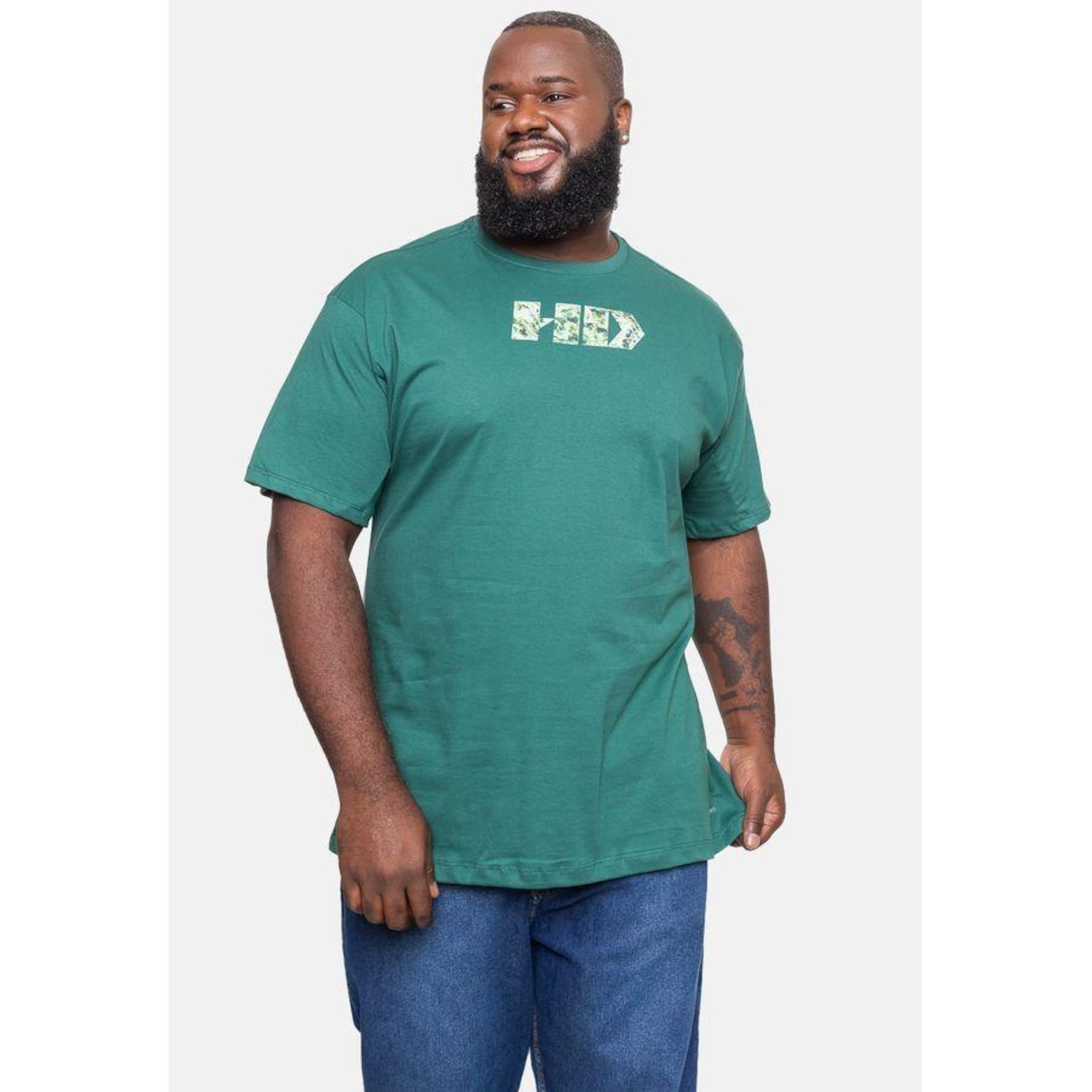 Camiseta Hd Plus Size Stones - Masculina - Foto 1