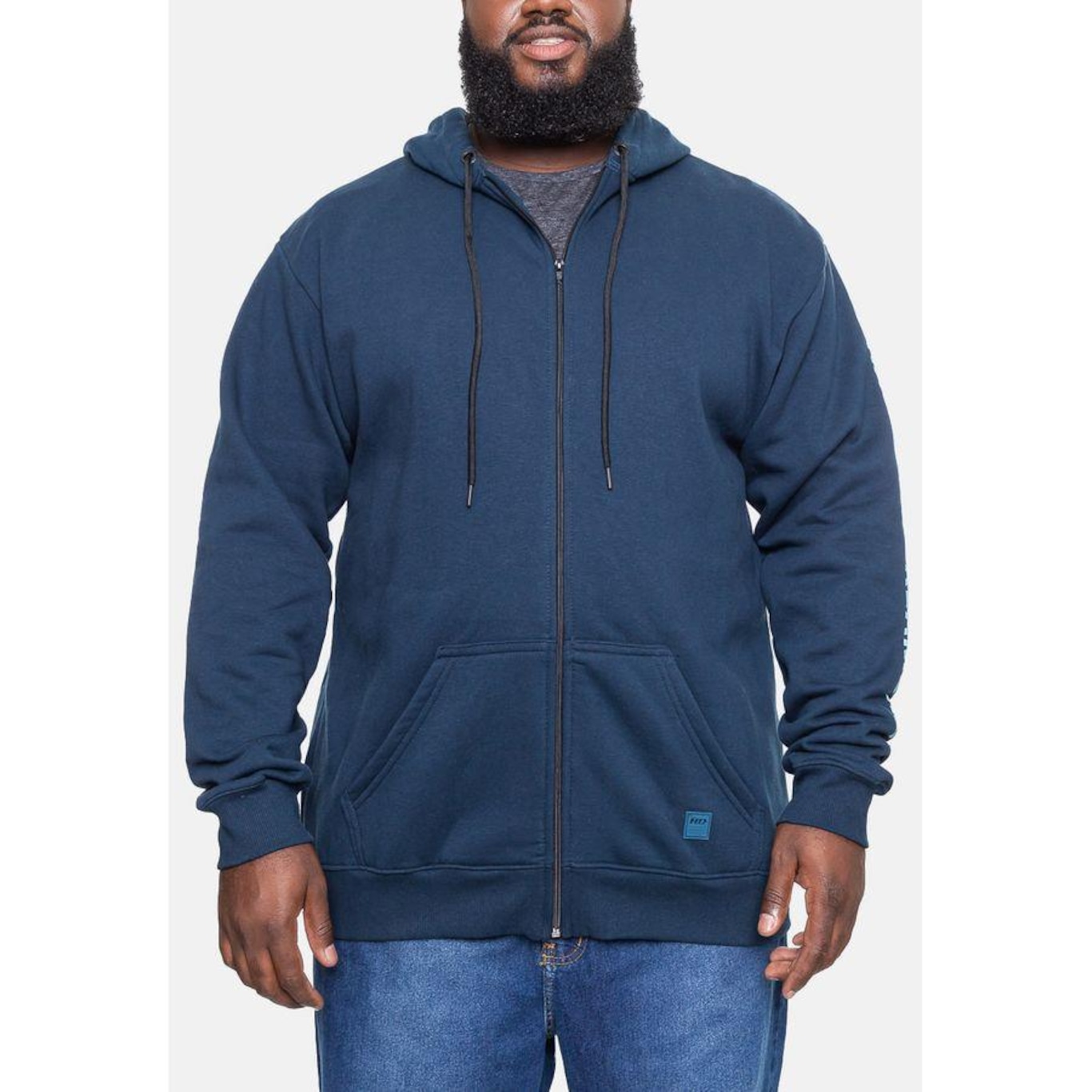 Blusão de Moletom com Capuz Hd Plus Size Fashion Basic - Hd - Masculino - Foto 3