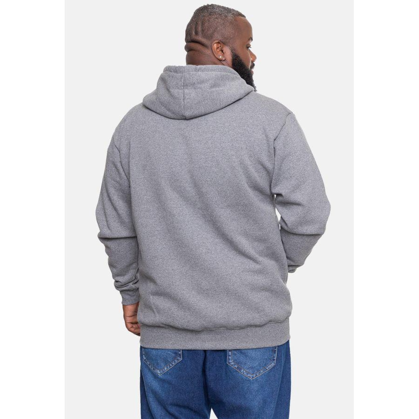 Blusão de Moletom com Capuz Hd Plus Size Fashion Basic - Masculino - Foto 2