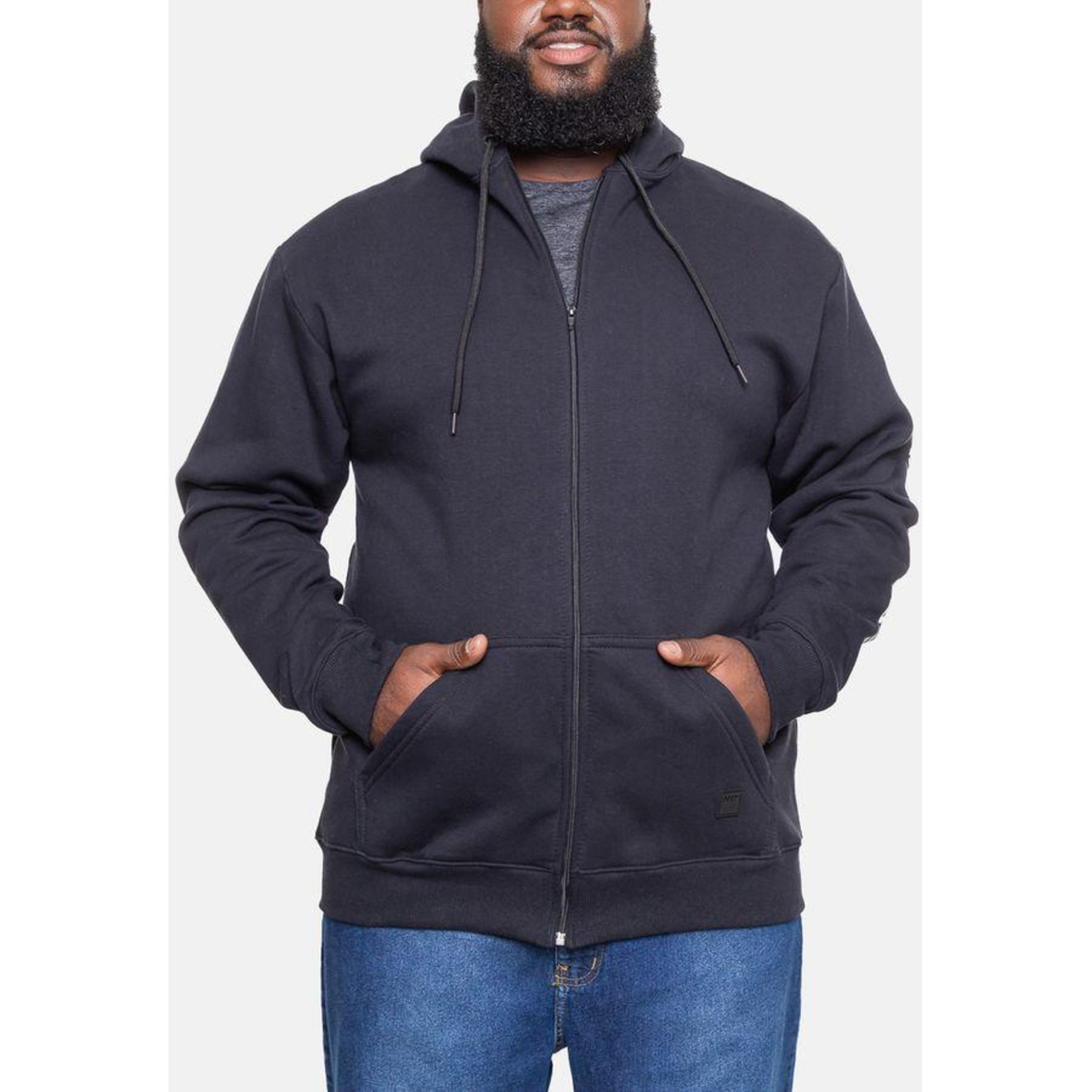 Blusão de Moletom com Capuz Hd Plus Size Fashion Basic - Masculino - Foto 3