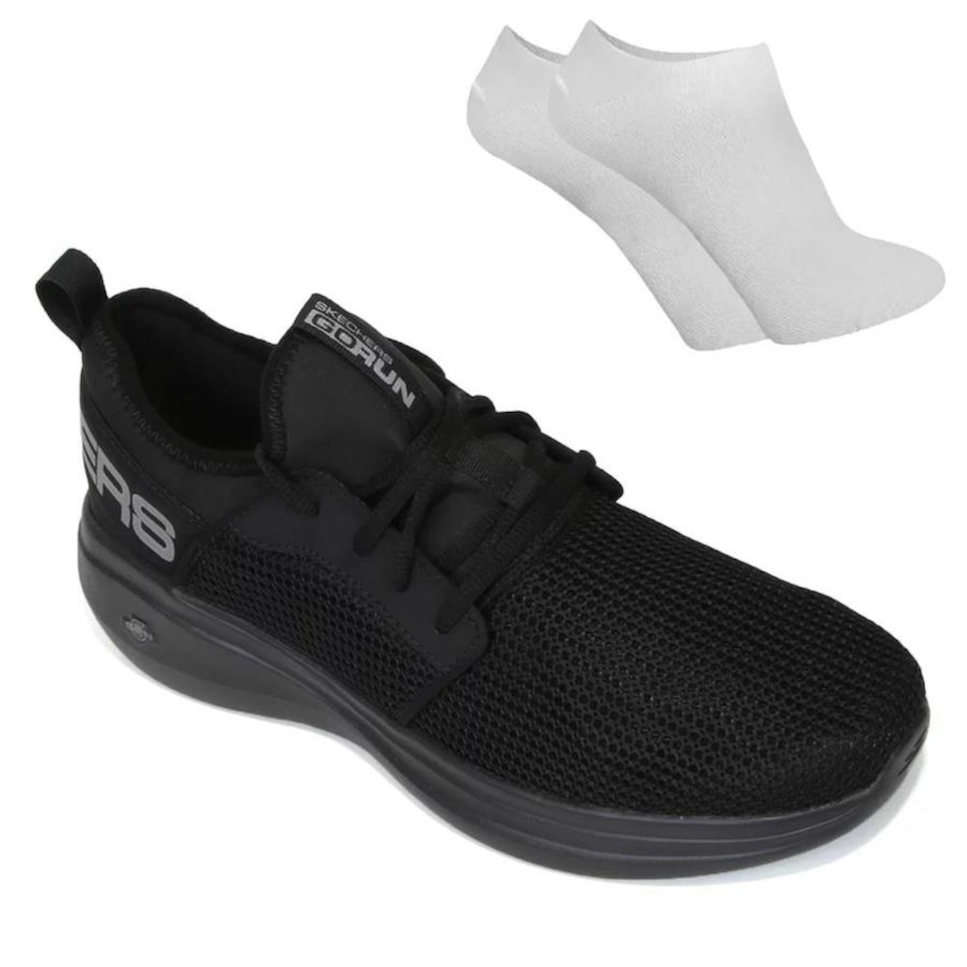 Kit Tênis Skechers Go Run Fast Valor + Par de Meias - Masculino - Foto 1