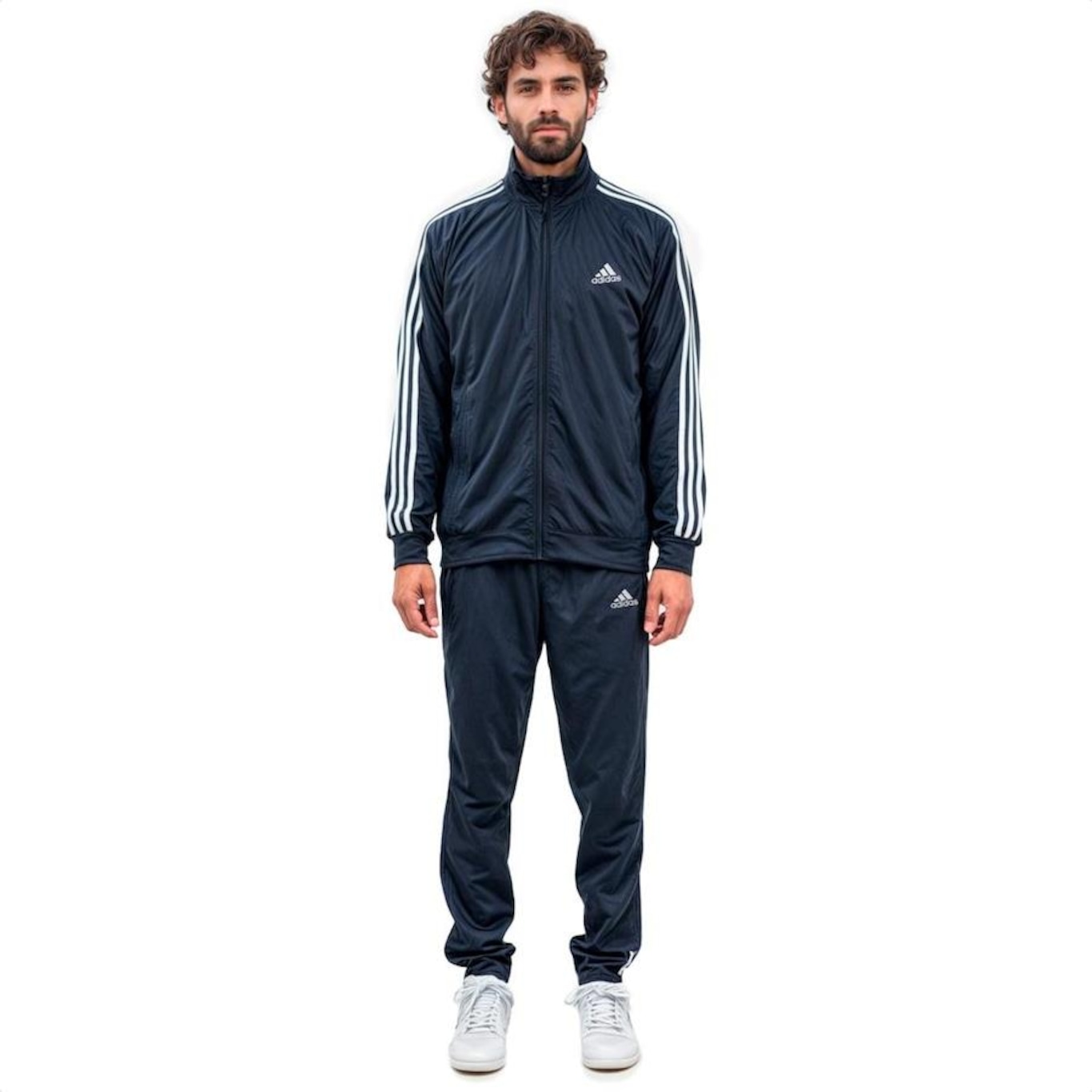 Agasalho Adidas 3 Stripes - Masculino - Foto 1